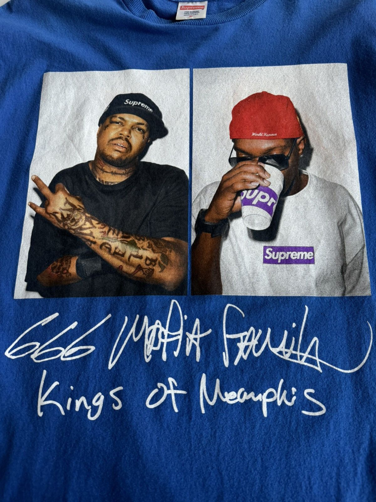 Supreme Supreme three 6 mafia photo tee Size US M / EU 48-50 / 2 - 3 Thumbnail