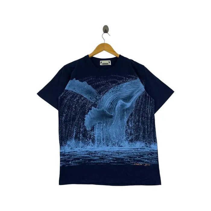 Vintage Vintage 90’ BONIN ISLAND CHICHIJIMA Humpback Tee Shirt Size US M / EU 48-50 / 2 - 1 Thumbnail