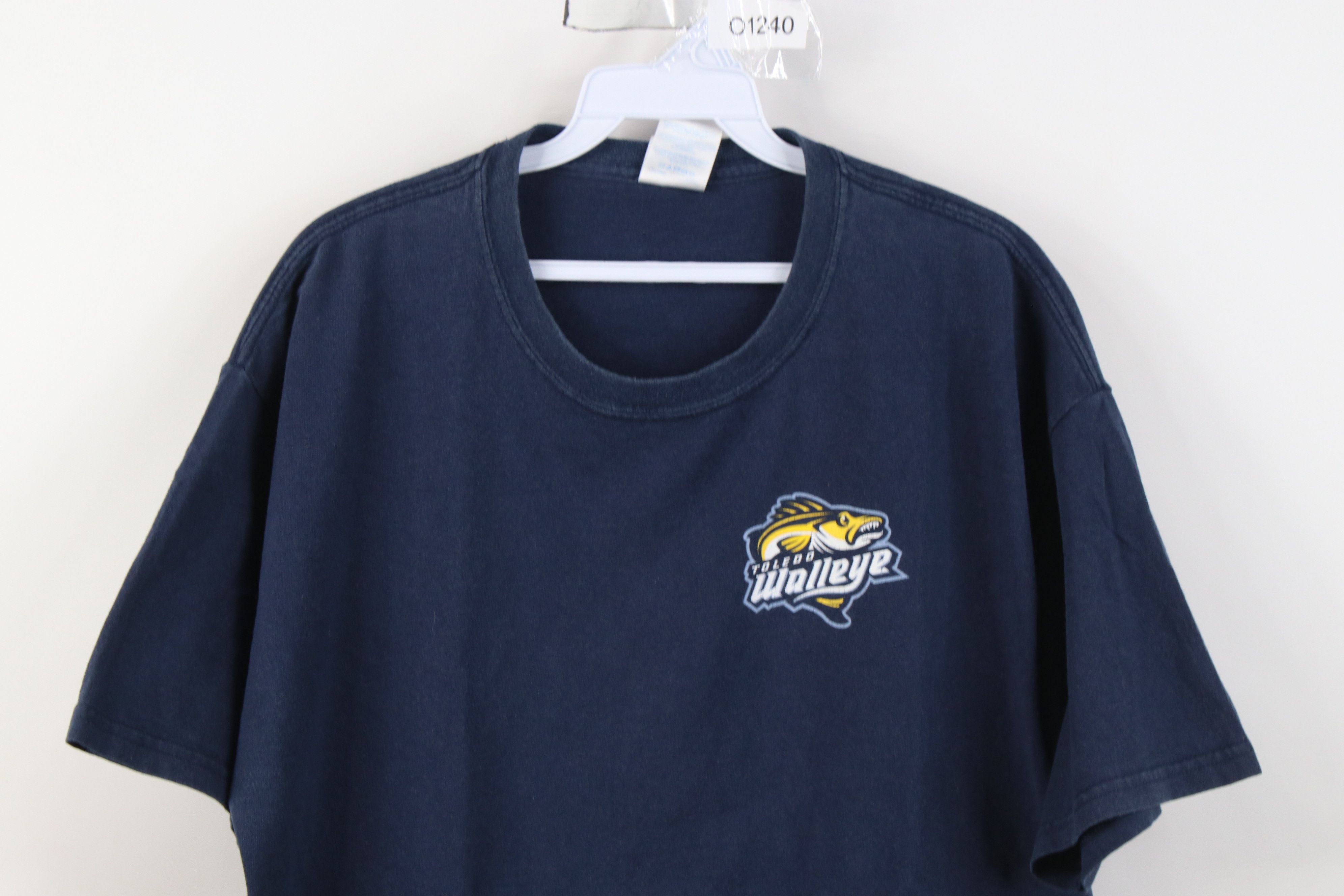 Vintage Vintage Y2K Minor League Toledo Walleye Hockey T-Shirt Blue Size US L / EU 52-54 / 3 - 2 Thumbnail