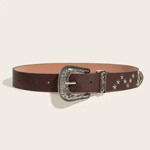 Other Brown american western cowboy boho star studded belt Size ONE SIZE - 3 Thumbnail