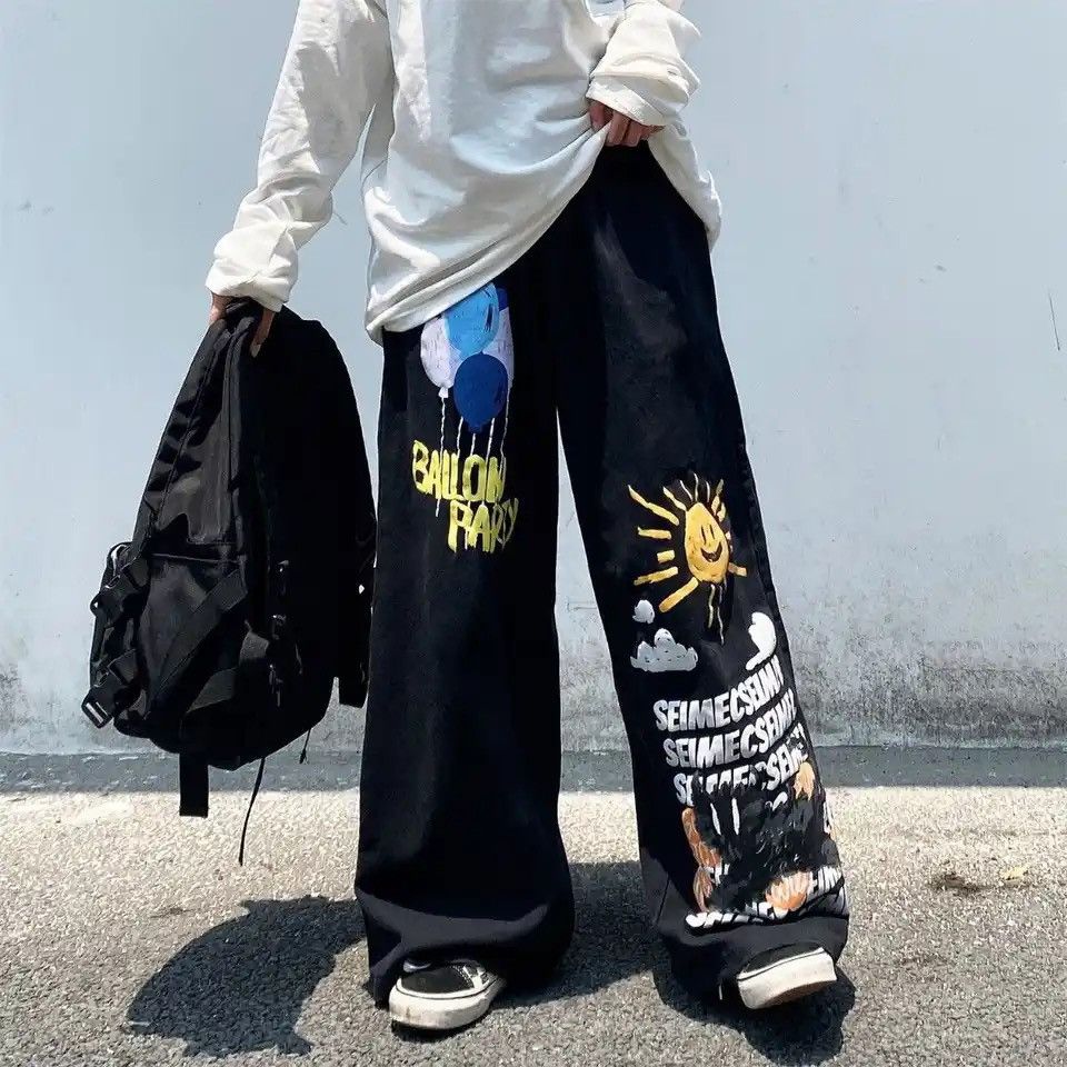 Japanese Brand × Vintage Graffiti Y2k Oversized Jeans Size US 35 - 4 Thumbnail