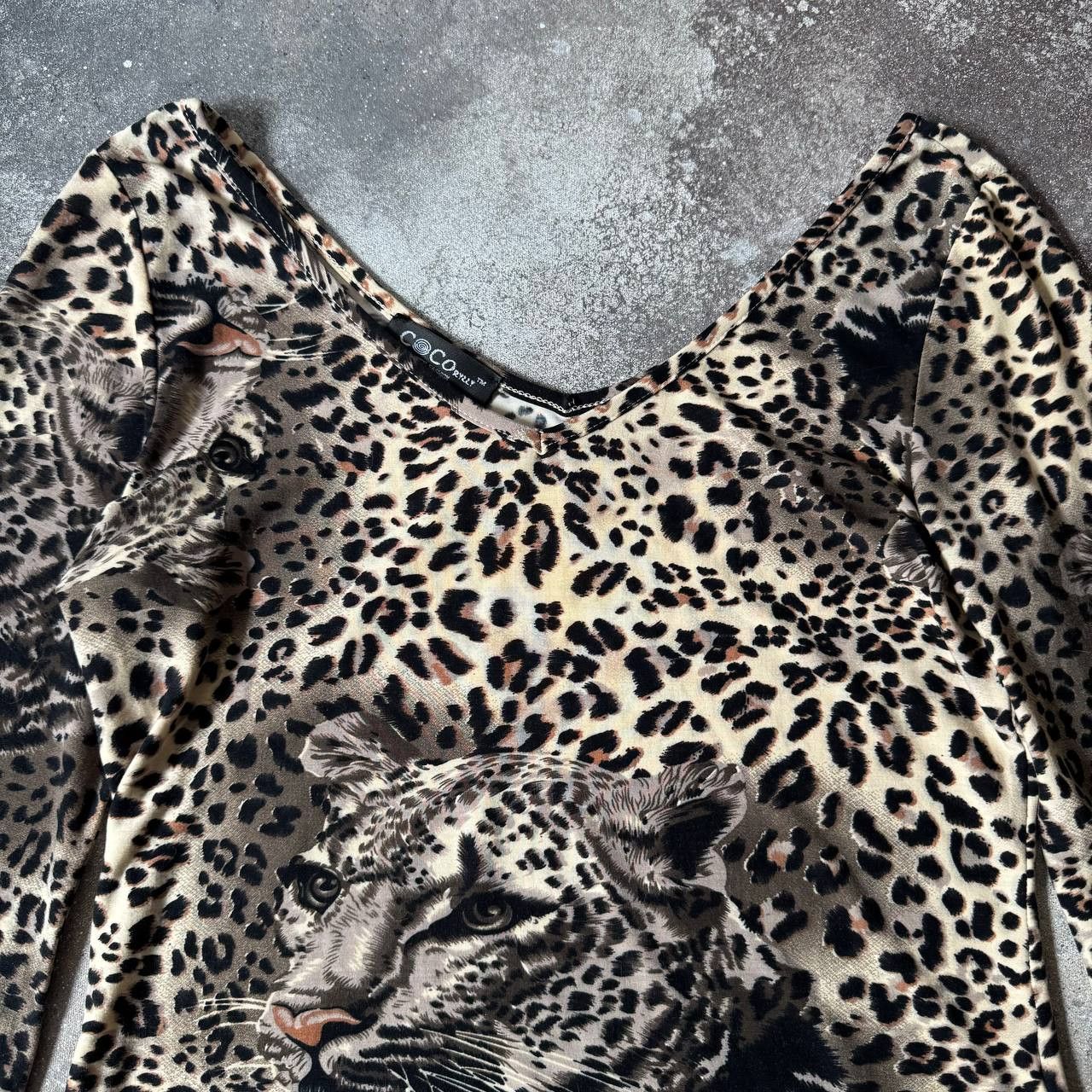 20471120 × If Six Was Nine × Japanese Brand Amazing Leopard Print Vintage Long Sleeve Top Size M / US 6-8 / IT 42-44 - 4 Thumbnail