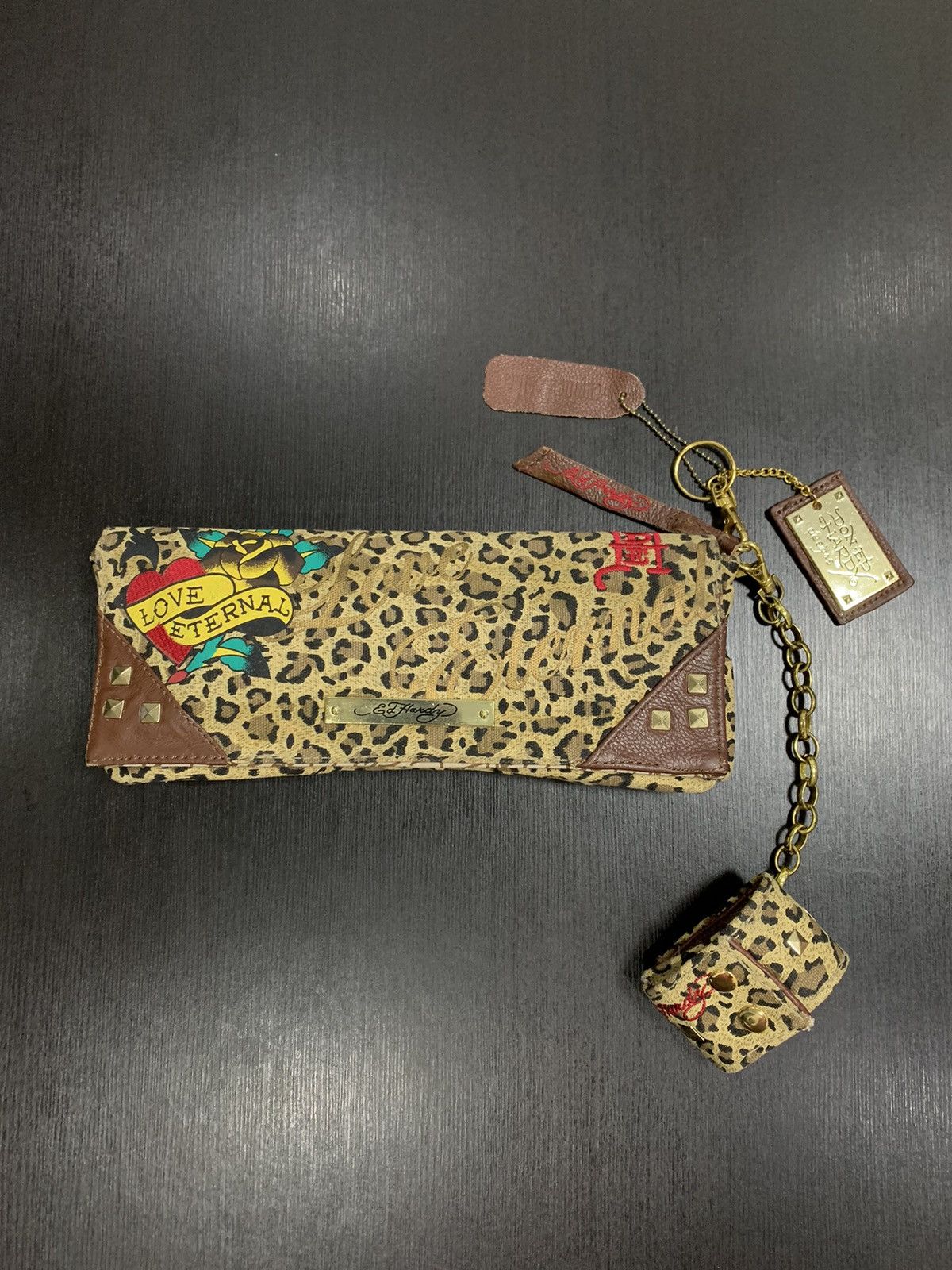 Ed Hardy Ed Hardy Clutches Love Eternal Leopard Print Size ONE SIZE - 1 Thumbnail