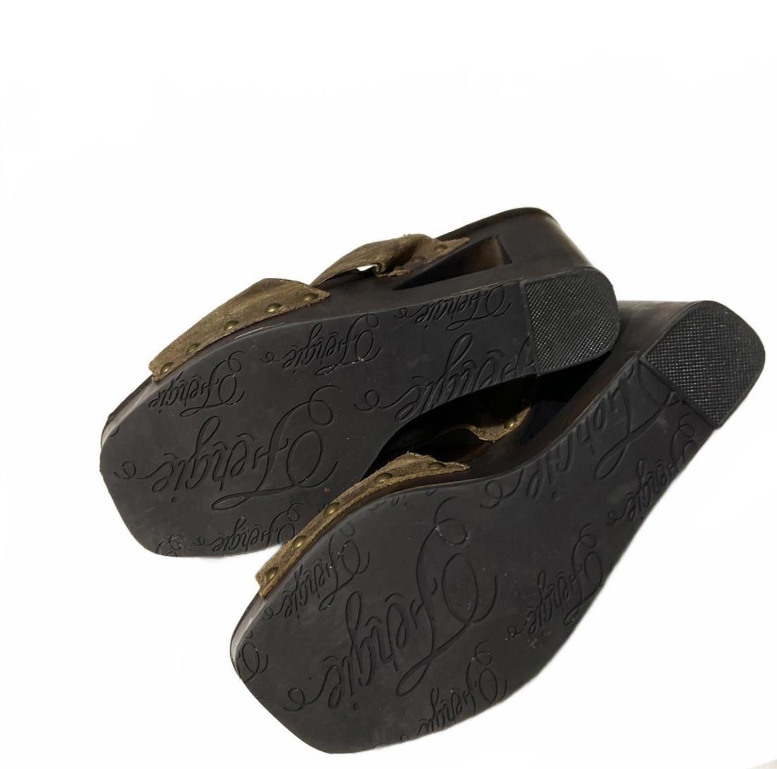 Other Fergie Brown leather Wedge Sandals Stud Accents 8.5 Size US 8.5 / IT 38.5 - 5 Thumbnail
