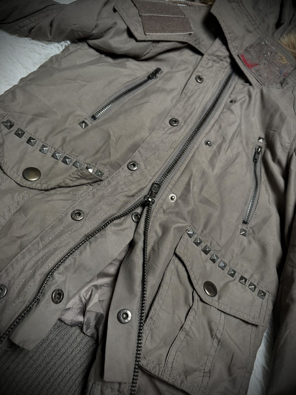 14th Addiction Raccoon fur studded bombers vkei jacket Size US M / EU 48-50 / 2 - 3 Thumbnail