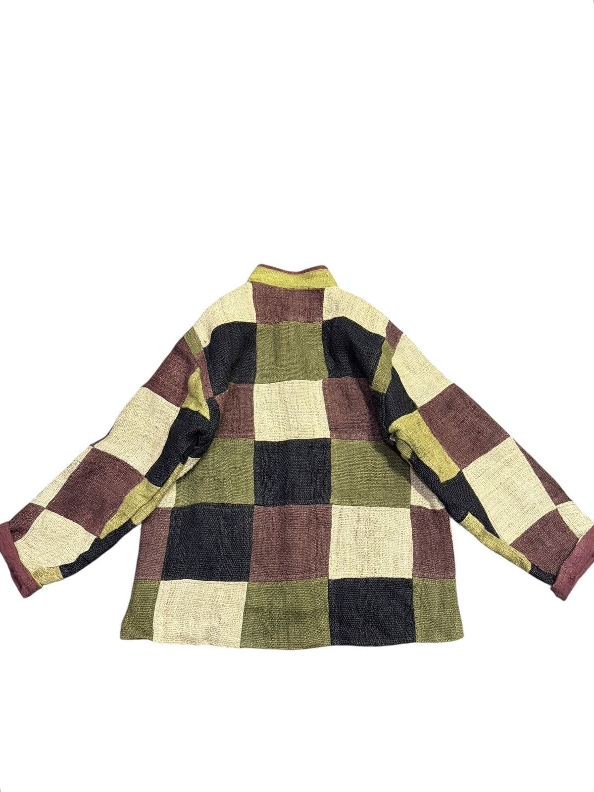 Vintage Vintage Malaika Original Hemp Patchwork Jacket Mandarin Size US L / EU 52-54 / 3 - 5 Thumbnail
