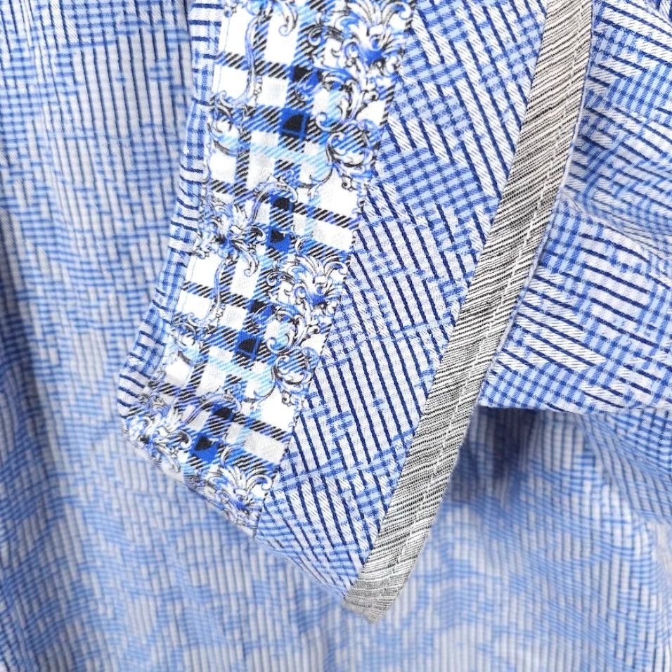 Robert Graham Robert Graham Shirt Mens 4XL Blue Electric Slide Classic Fit Shirt Size US XXL / EU 58 / 5 - 4 Thumbnail