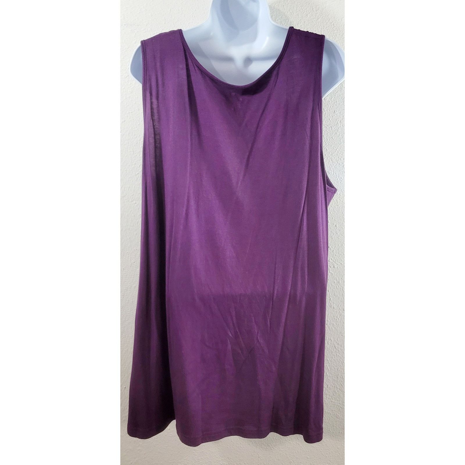 Other Woman Within Purple Sequin Sleeveless Top 1X Plus NWOT Size XXL / US 16-18 / IT 52-54 - 3 Thumbnail