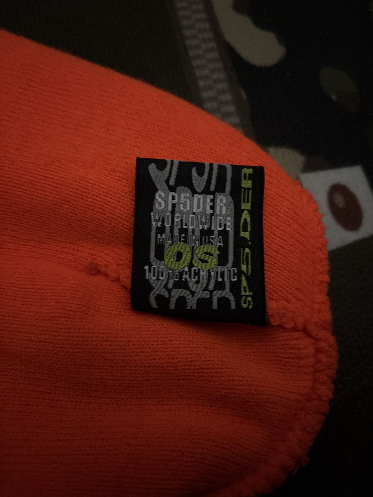 Sp5der Sp5der Orange Rhinstone Beanie Size ONE SIZE - 4 Thumbnail