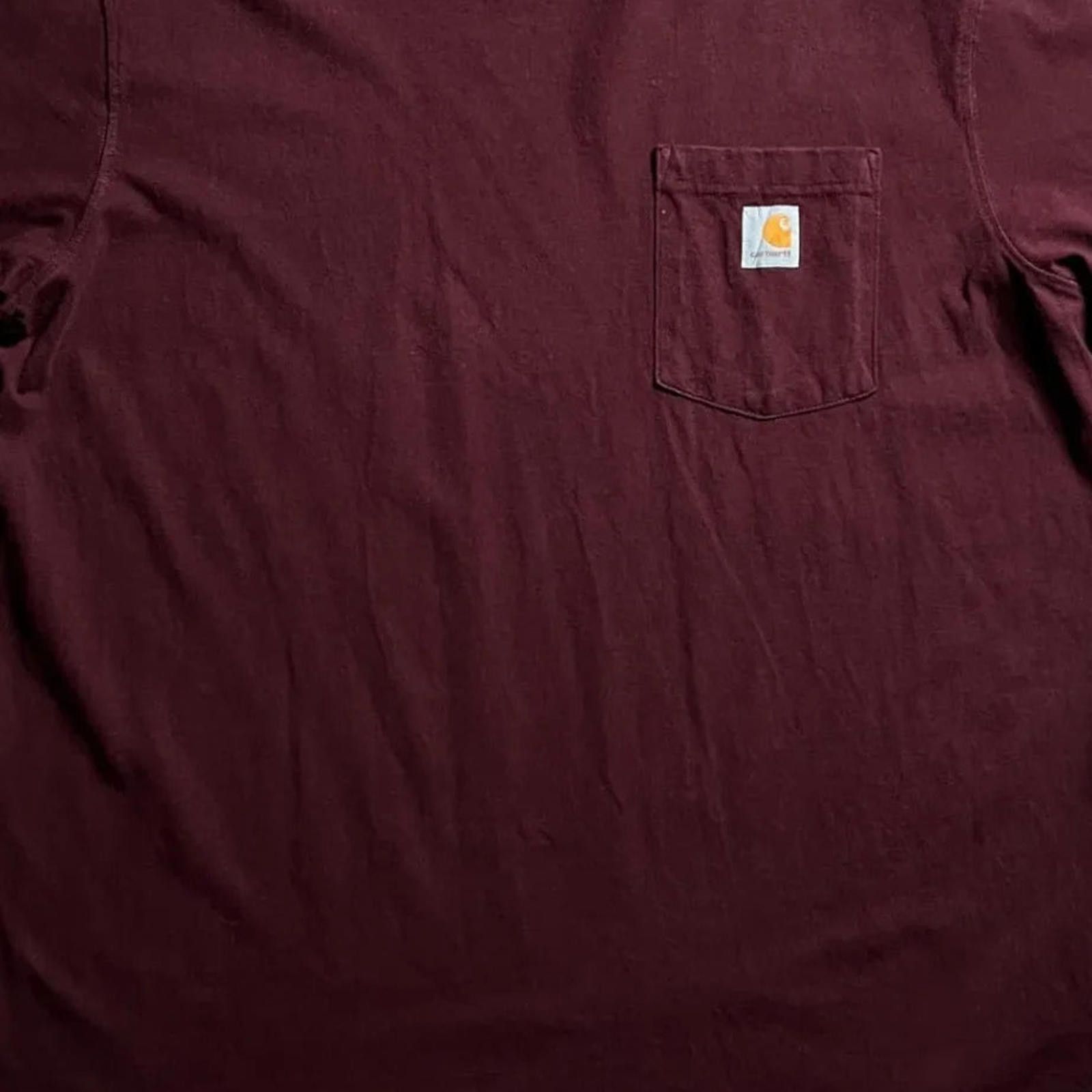 Carhartt Vintage Carhartt Burgundy T-shirt - XL Size US XL / EU 56 / 4 - 8 Thumbnail