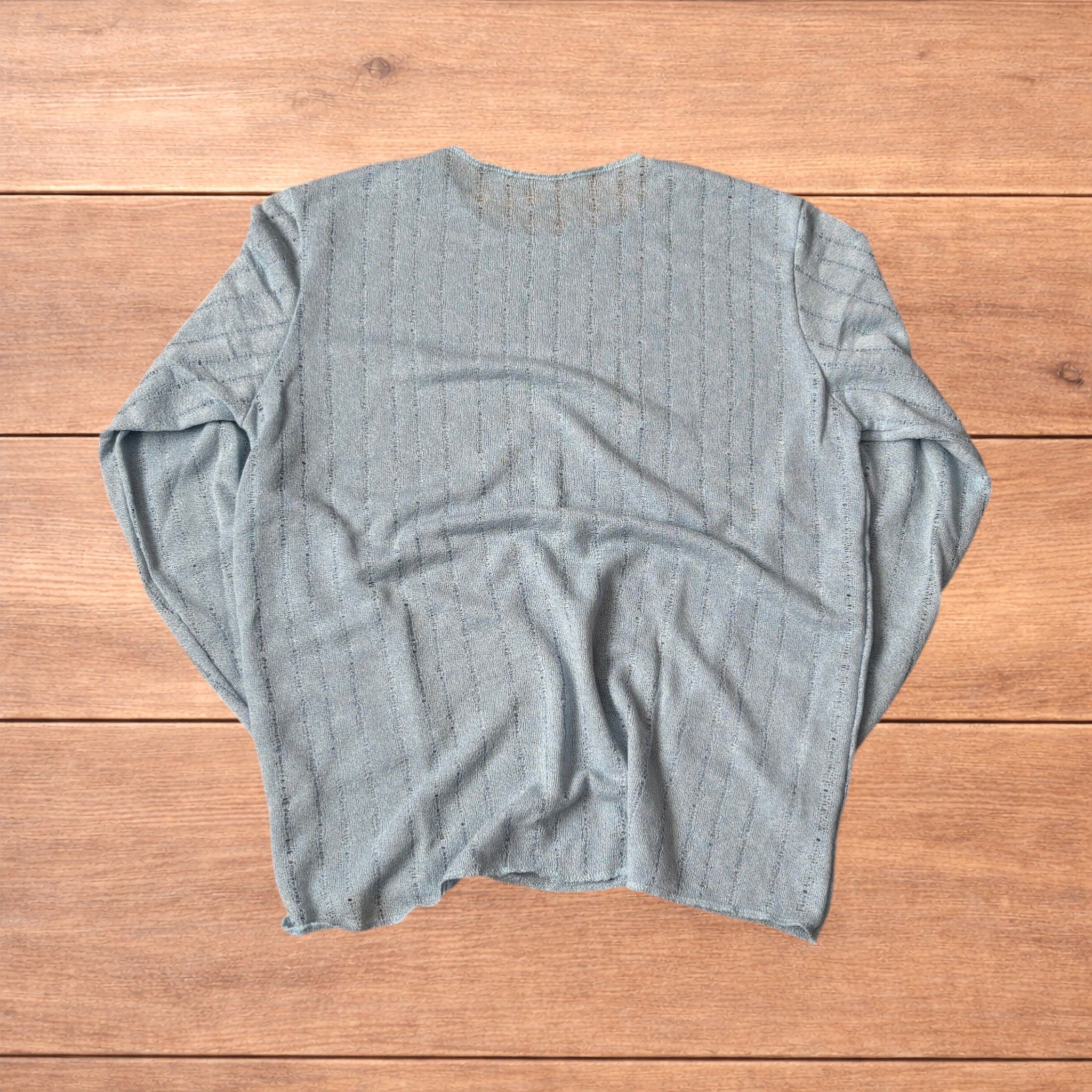 Japanese Brand Surfer style baggy long sleeve knit top shirt in light blue. Size US M / EU 48-50 / 2 - 2 Thumbnail