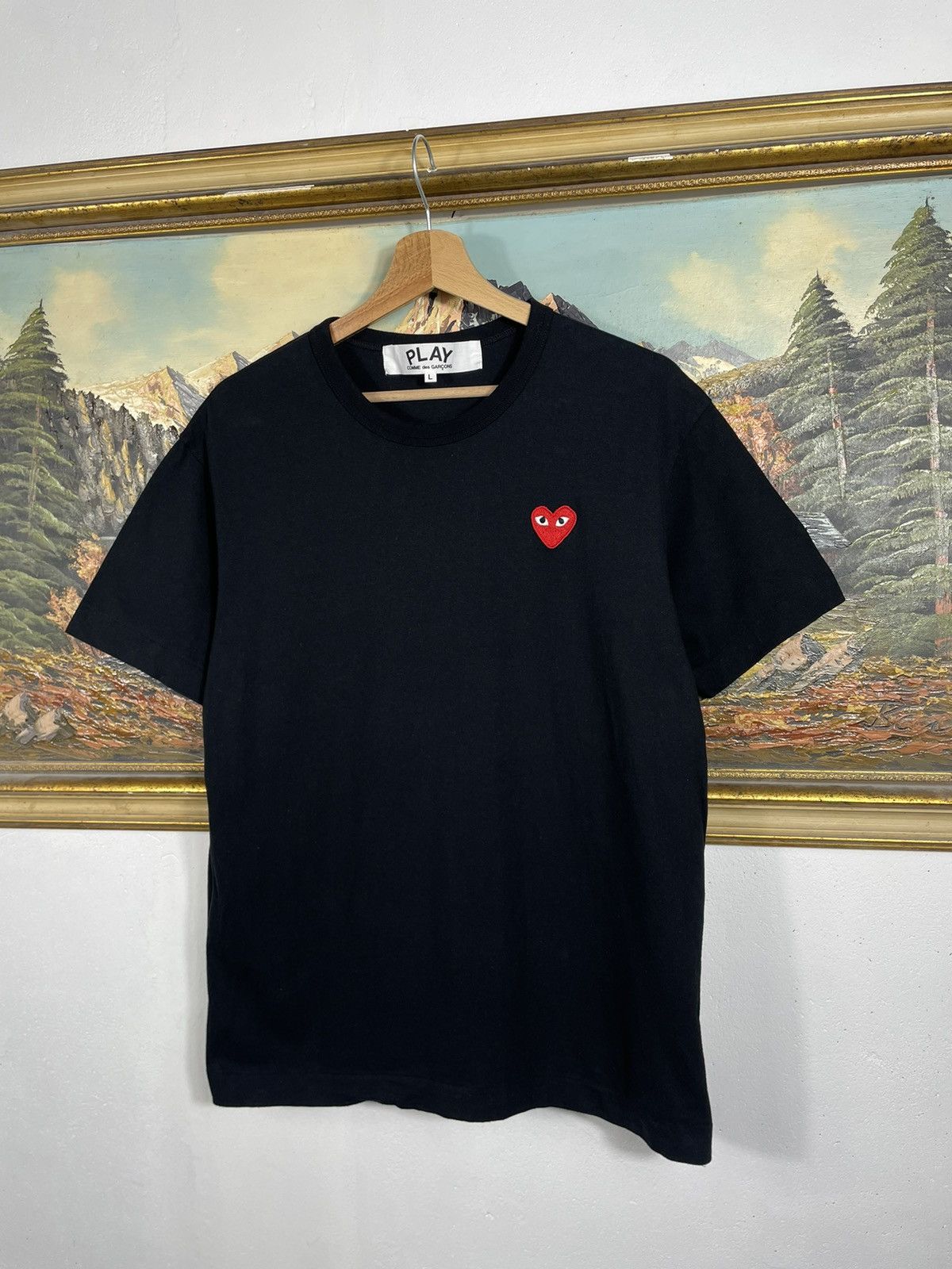 Comme des Garcons × Comme des Garcons PLAY × Japanese Brand Comme Des Garcones PLAY Heart Black T-shirt Tee Japanese CDG Size US M / EU 48-50 / 2 - 3 Thumbnail