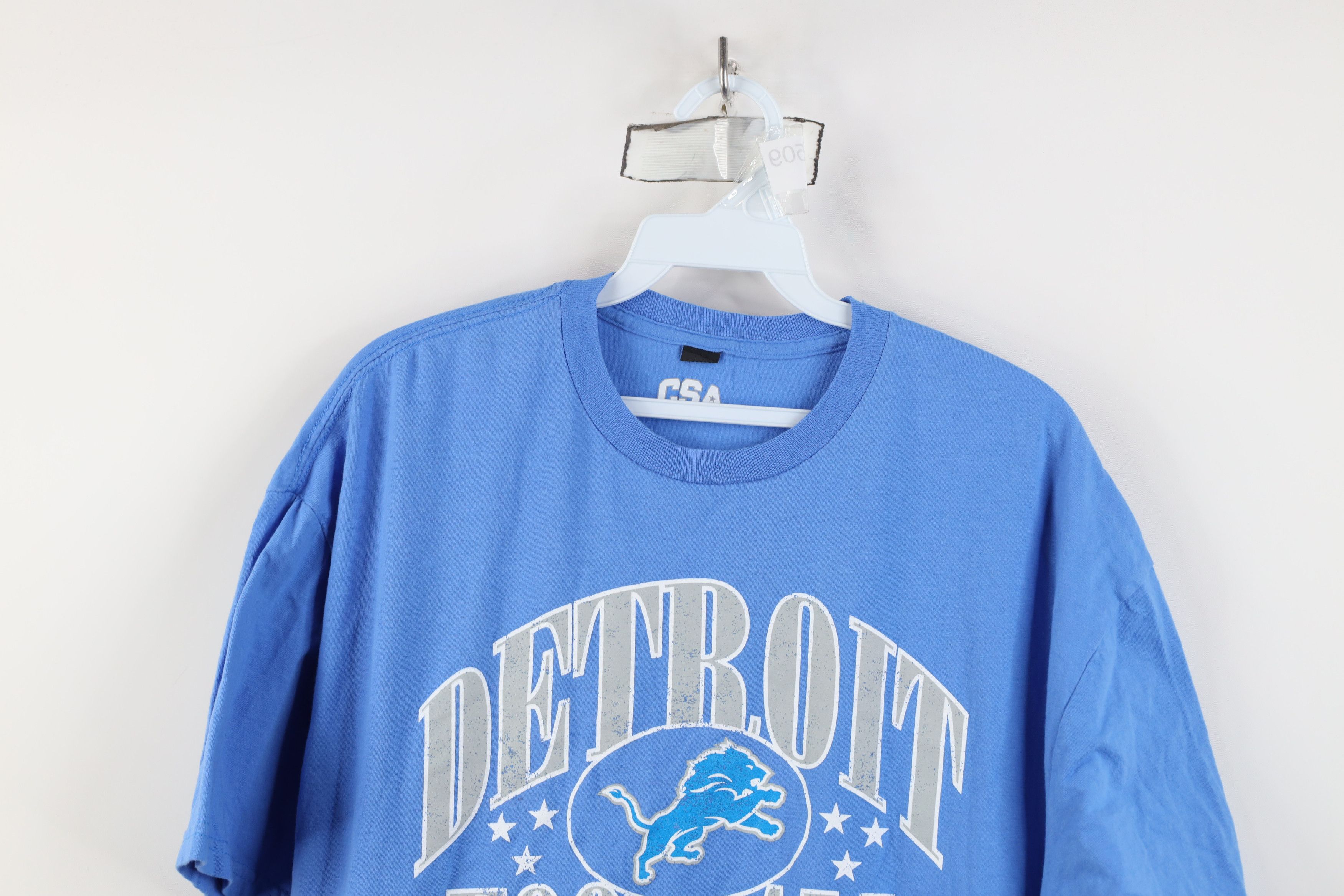 Vintage Vintage Y2K Retro Logo Detroit Lions Football T-Shirt Blue Size US XL / EU 56 / 4 - 2 Thumbnail