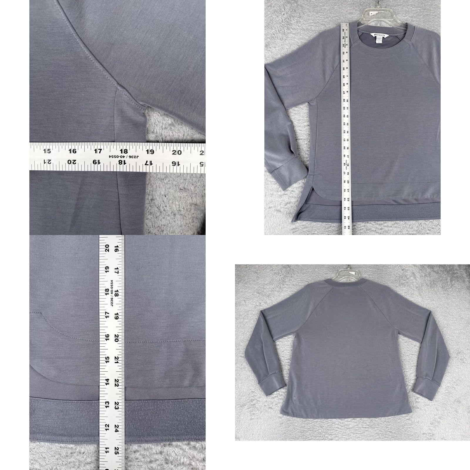 Athleta Athleta Sweater Womens S Gray Raglan Crewneck Pullover Hi Low Hem Sweatshirt Long Sleeve Casual Autumn Winter Travel Size S / US 4 / IT 40 - 8 Thumbnail