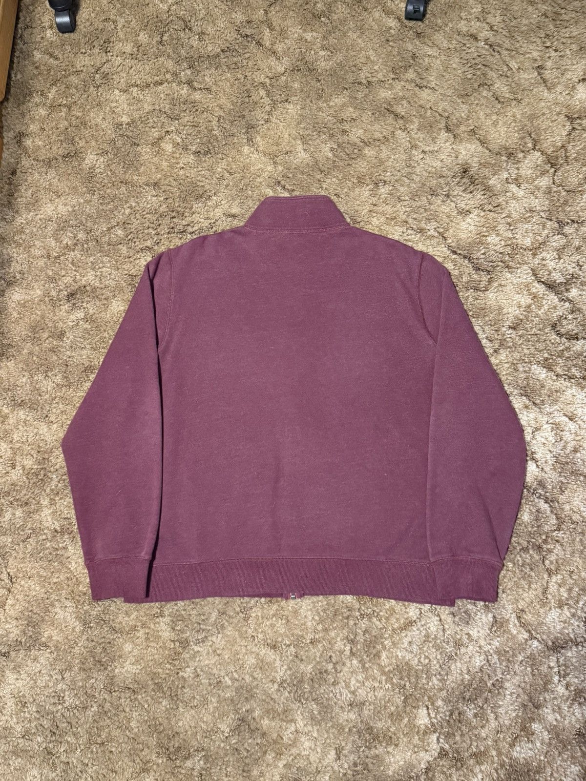 Nike Nike Small Logo Full Zip Up Sweatshirt Burgundy Red XLarge Size US XL / EU 56 / 4 - 6 Thumbnail