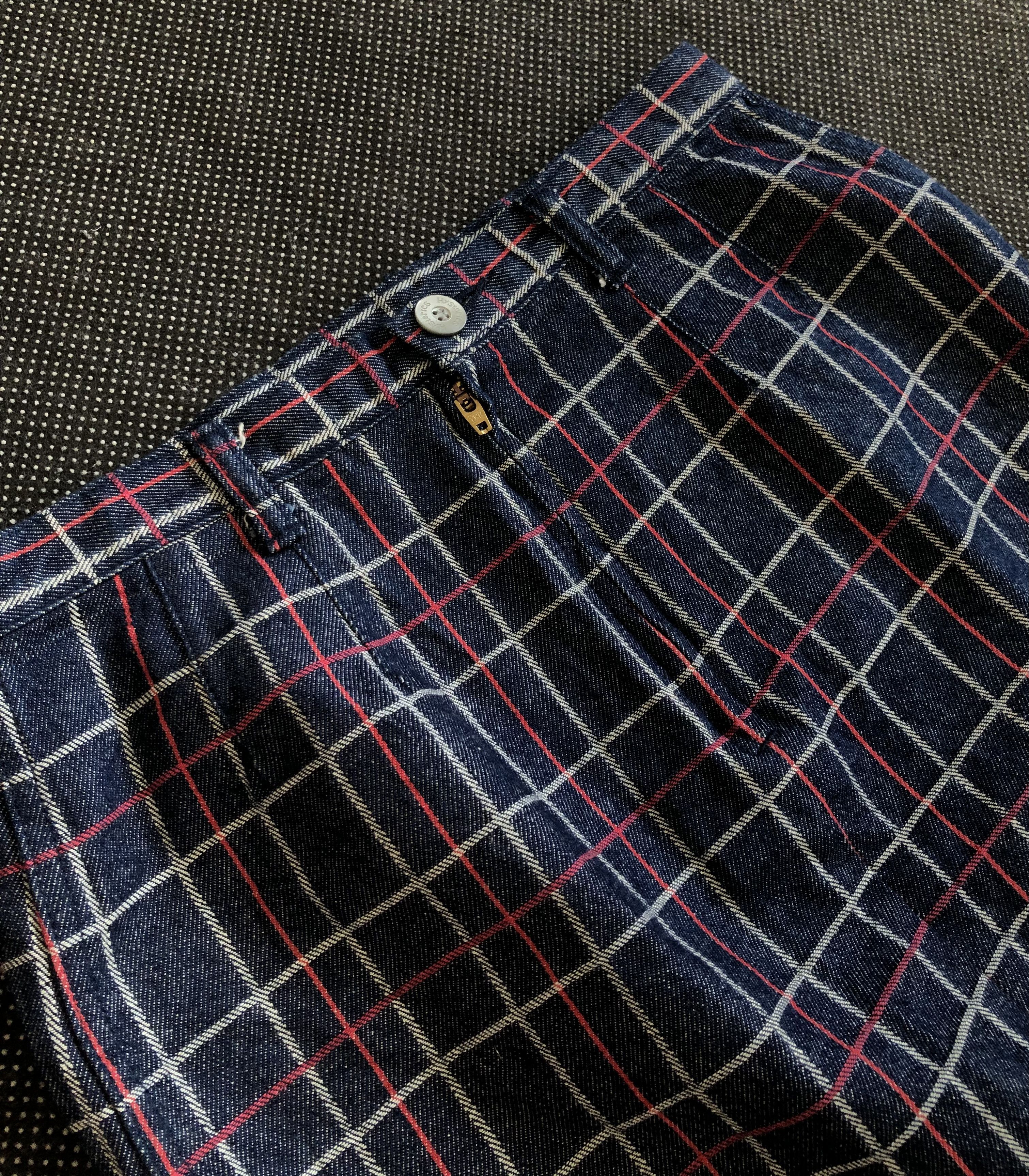 Hysteric Glamour RARE🔥VINTAGE 90’S HYSTERIC DENIM MINI SKIRT CHECKED Size 28" / US 6 / IT 42 - 5 Thumbnail