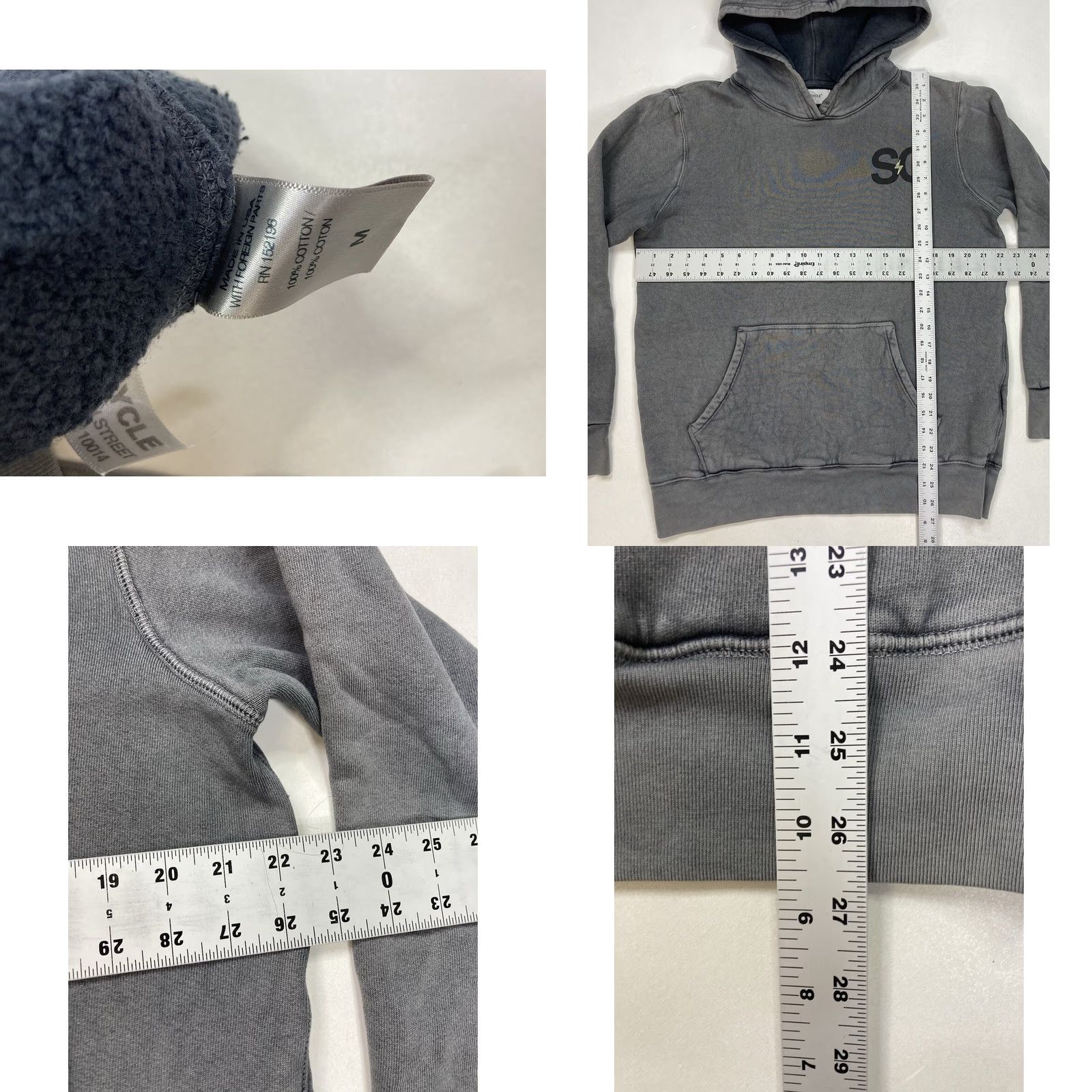 Logo 7 SoulCycle Logo Pullover Hoodie Men M Gray Hoodie, Graphic Print, Pockets, Hooded, Crew Neck, Regular Fit, Cotton Fleece, 100% Authentic, Pre Owned Size US M / EU 48-50 / 2 - 8 Thumbnail