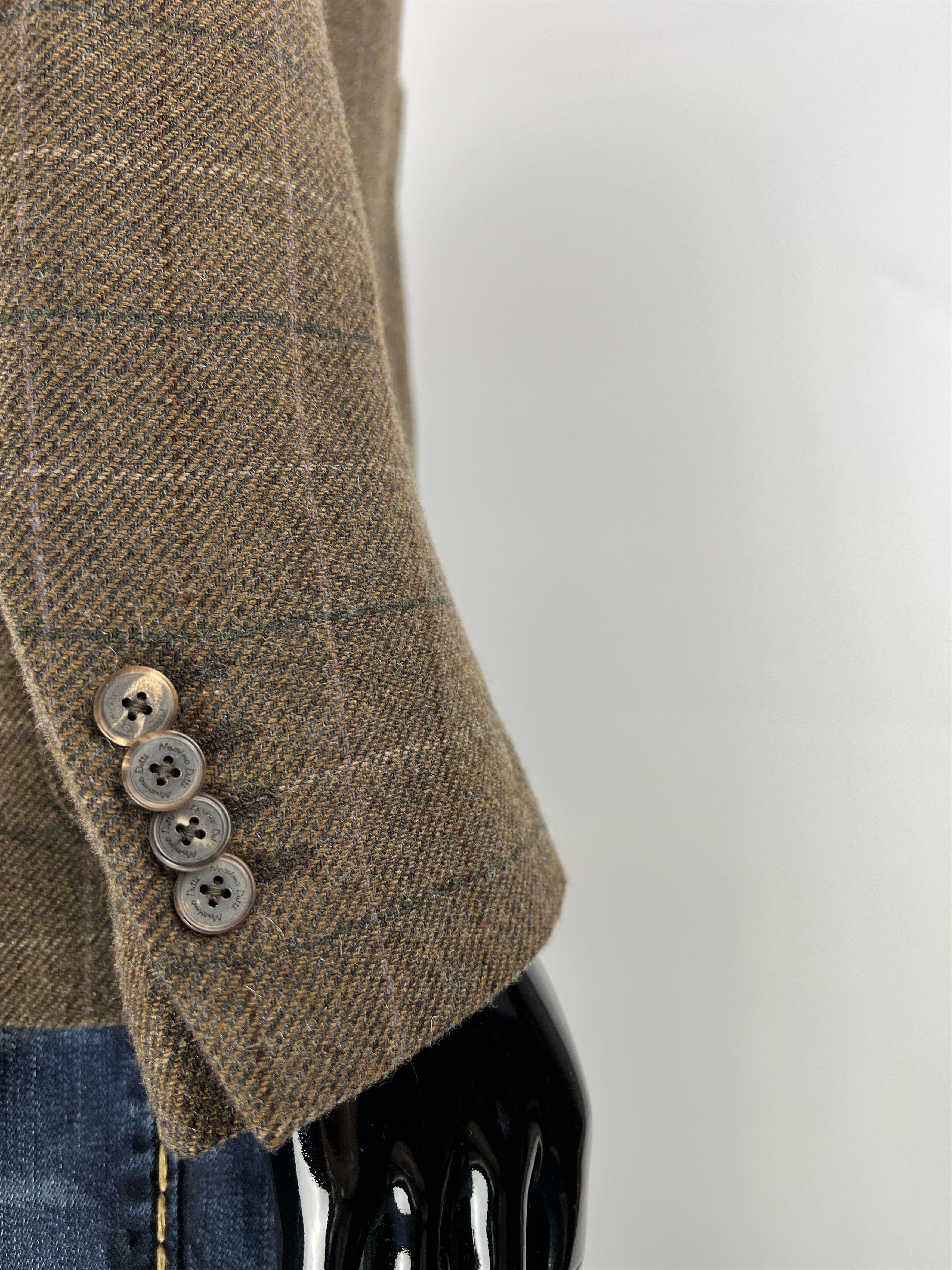 Massimo Dutti Massimo Dutti Men's Wool Tweed Check Blazer Jacket Size 50 Size 50R - 5 Thumbnail