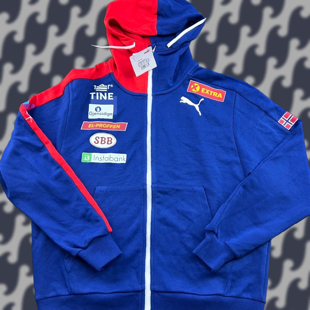 Puma PUMA Norway International Team Womens Jacket Sz M Hoodie Village Wear Full Zip Womens Jacket Blue 2019 Track Jacket Size L / US 10 / IT 46 - 1 Thumbnail