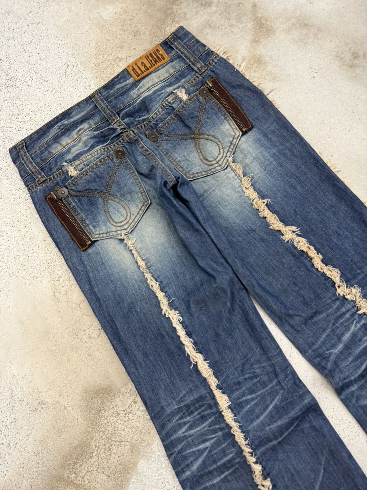 Japanese Brand d.i.a. jeans LGB Style Flare Unisex Denim Pants Size US 28 / EU 44 - 10 Thumbnail