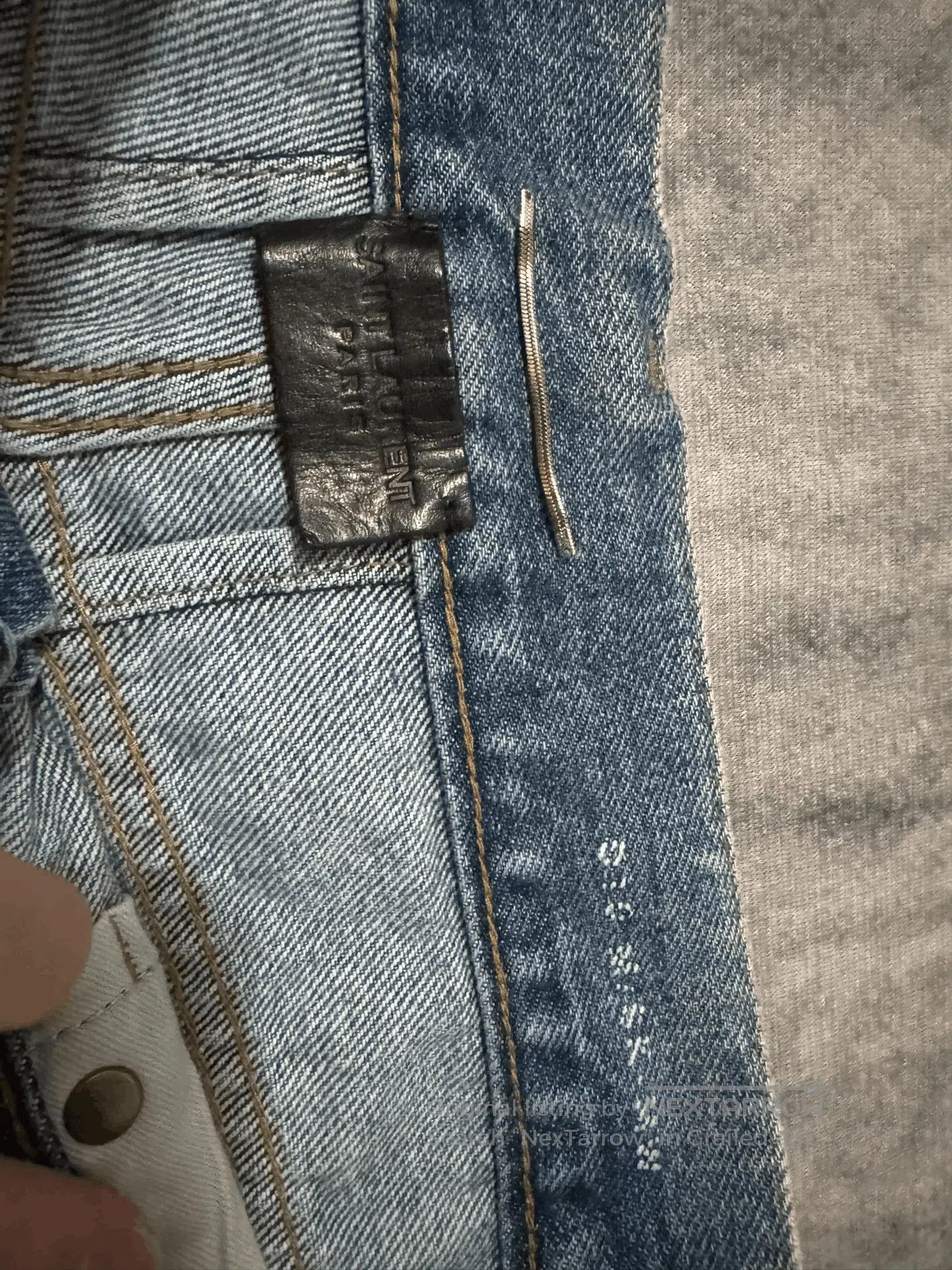 Saint Laurent Paris Saint Laurent Distressed Light Blue Jeans. Size US 30 / EU 46 - 6 Thumbnail