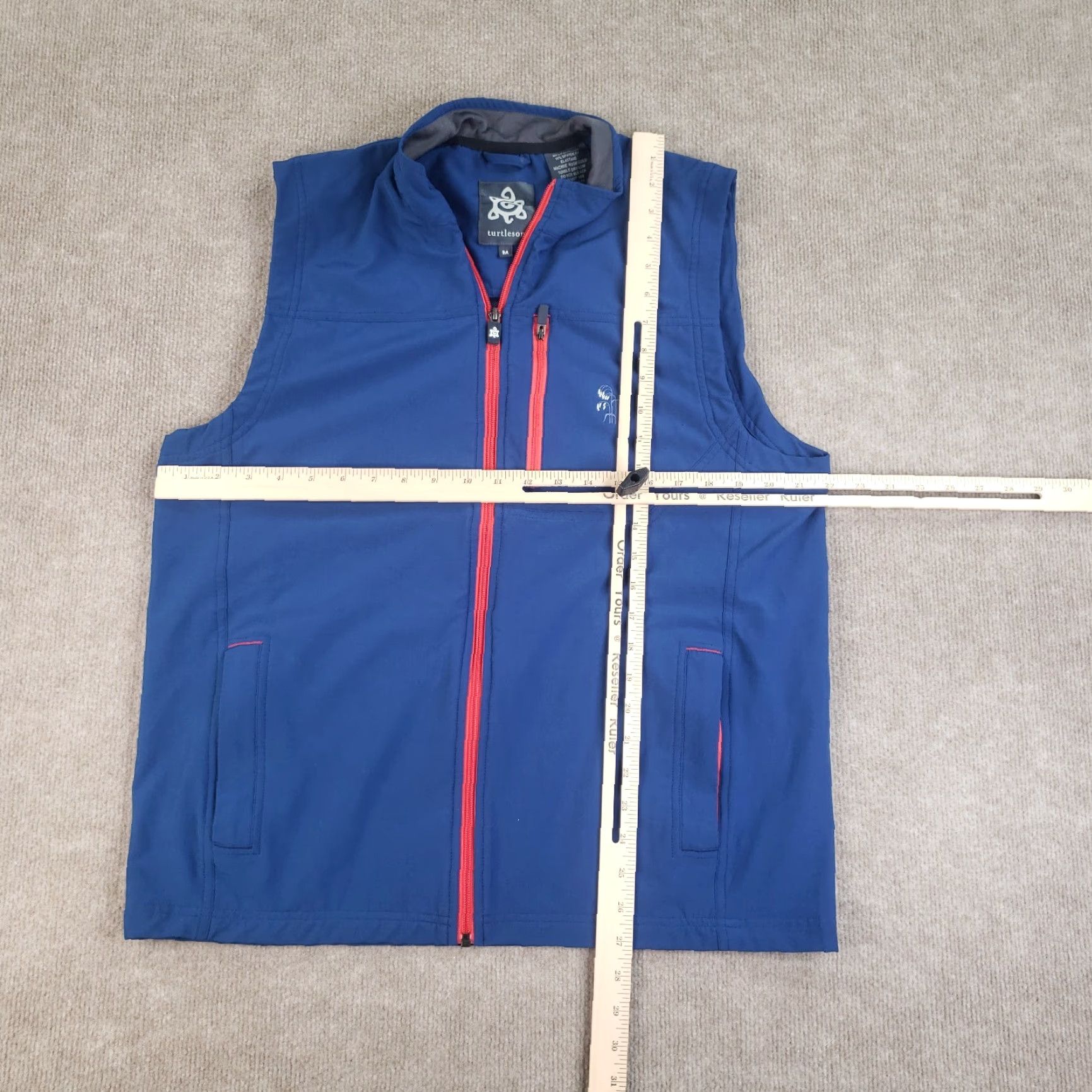 Vintage Turtleson Vest Mens Medium Blue Full Zip Pockets Lightweight Golf Stretch Size US M / EU 48-50 / 2 - 2 Thumbnail
