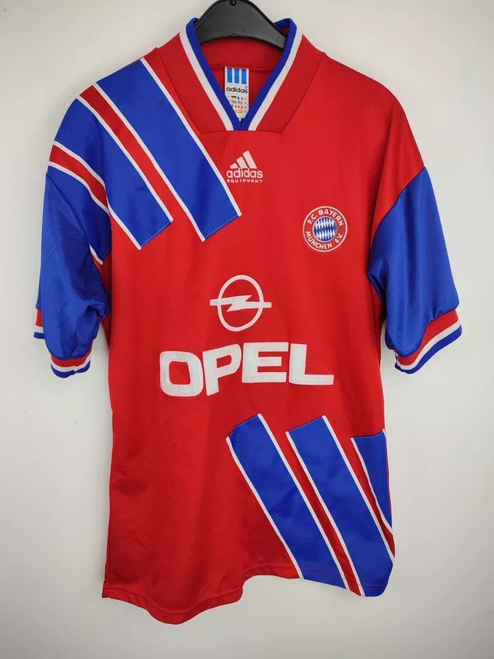 Vintage 1993 / 1995 Bayern Munich Home FOOTBALL Kit SHIRT SOCCER Size US M / EU 48-50 / 2 - 2 Thumbnail