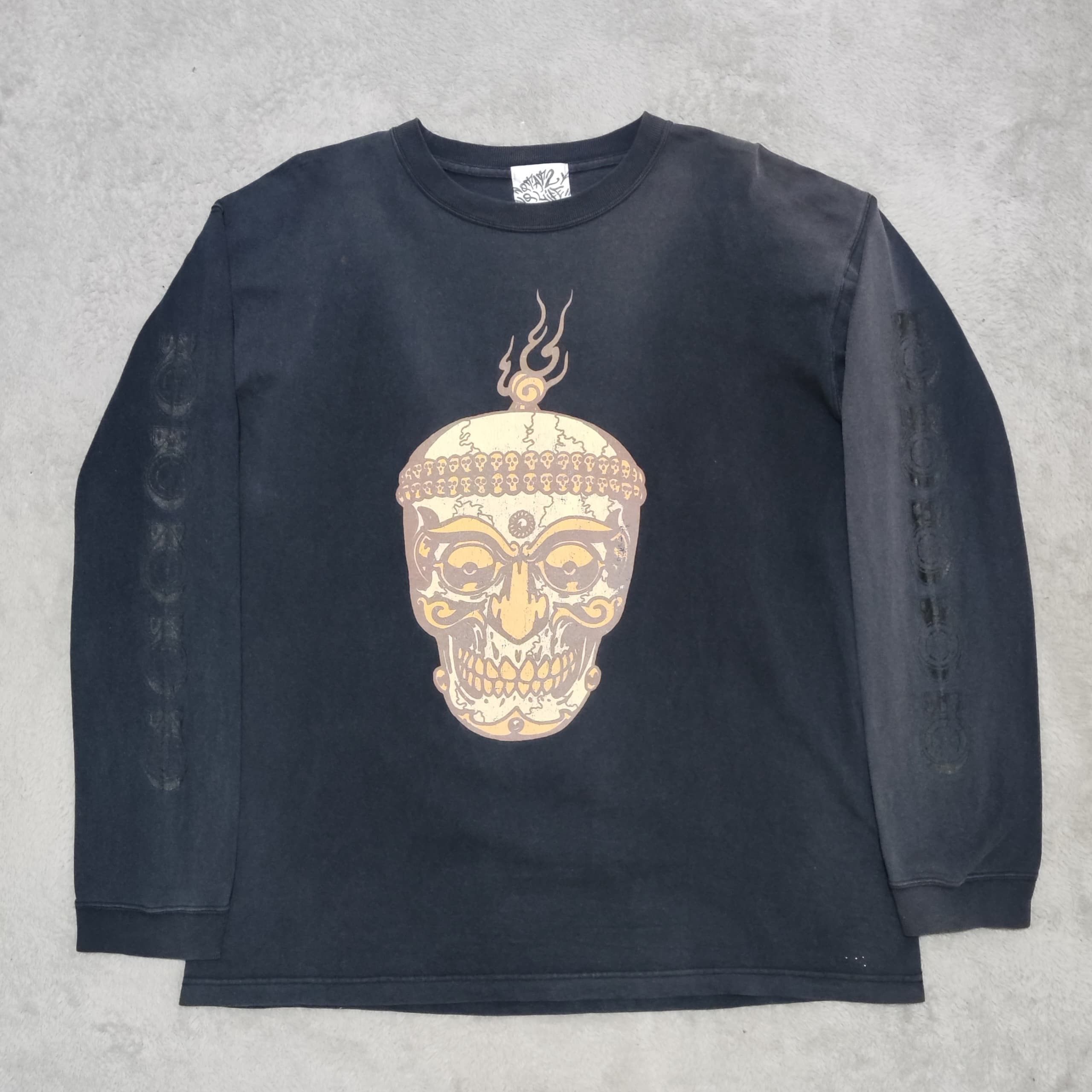 Vintage VTG Distressed faded Enemy Of The World "INIMIGO DO MUNDO" Size US XL / EU 56 / 4 - 1 Thumbnail
