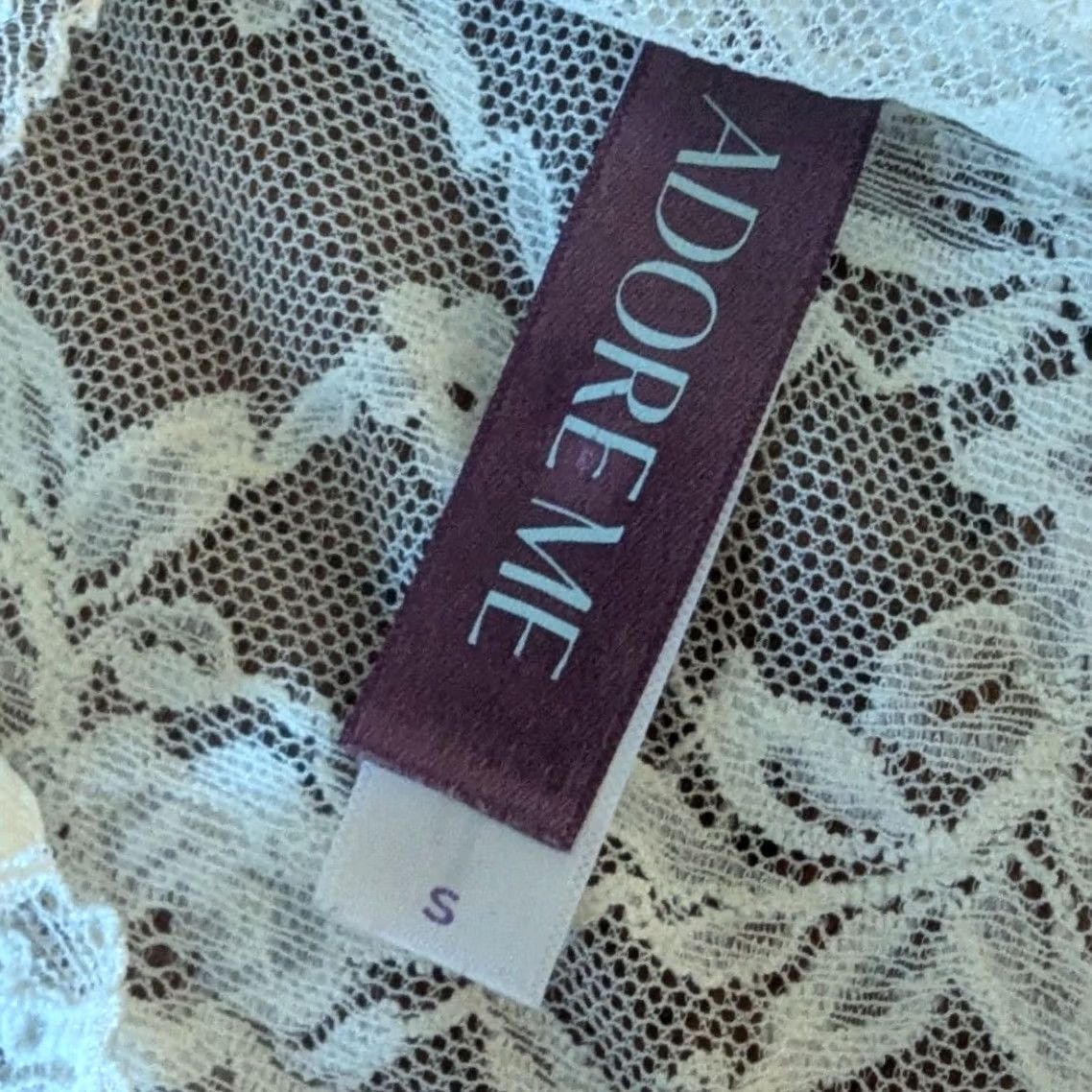 Vintage Adore Me Camisole Top Ivory Floral Sheer V-Neck Womens S Coquette Bridal Size S / US 4 / IT 40 - 7 Thumbnail