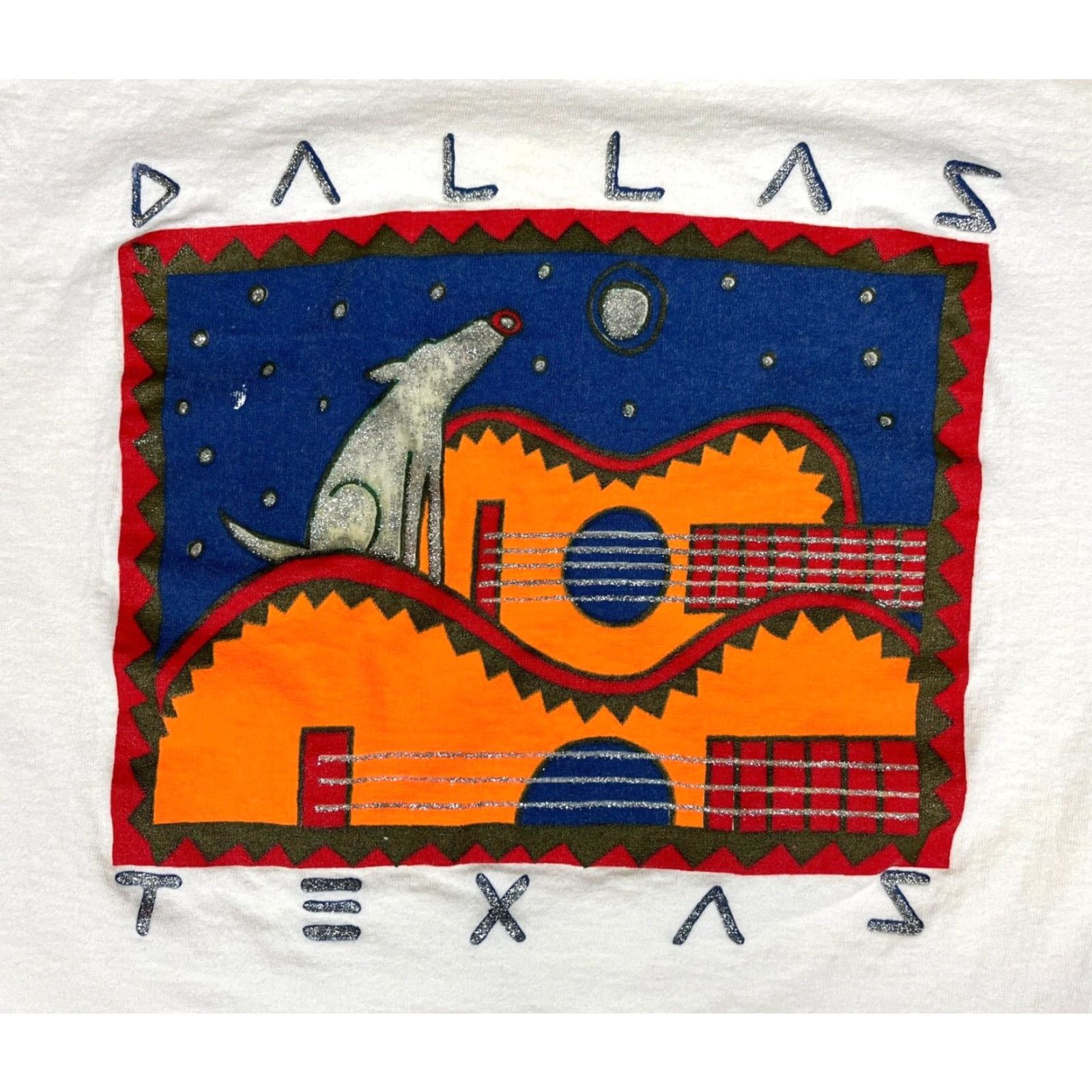 Fruit Of The Loom VINTAGE Dallas Texas Graphic T-Shirt Unisex Adults L White Cotton 90s Fruit of the Loom Made in USA Crew Neck Short Sleeve 1990s Graphic Print Size US L / EU 52-54 / 3 - 3 Thumbnail