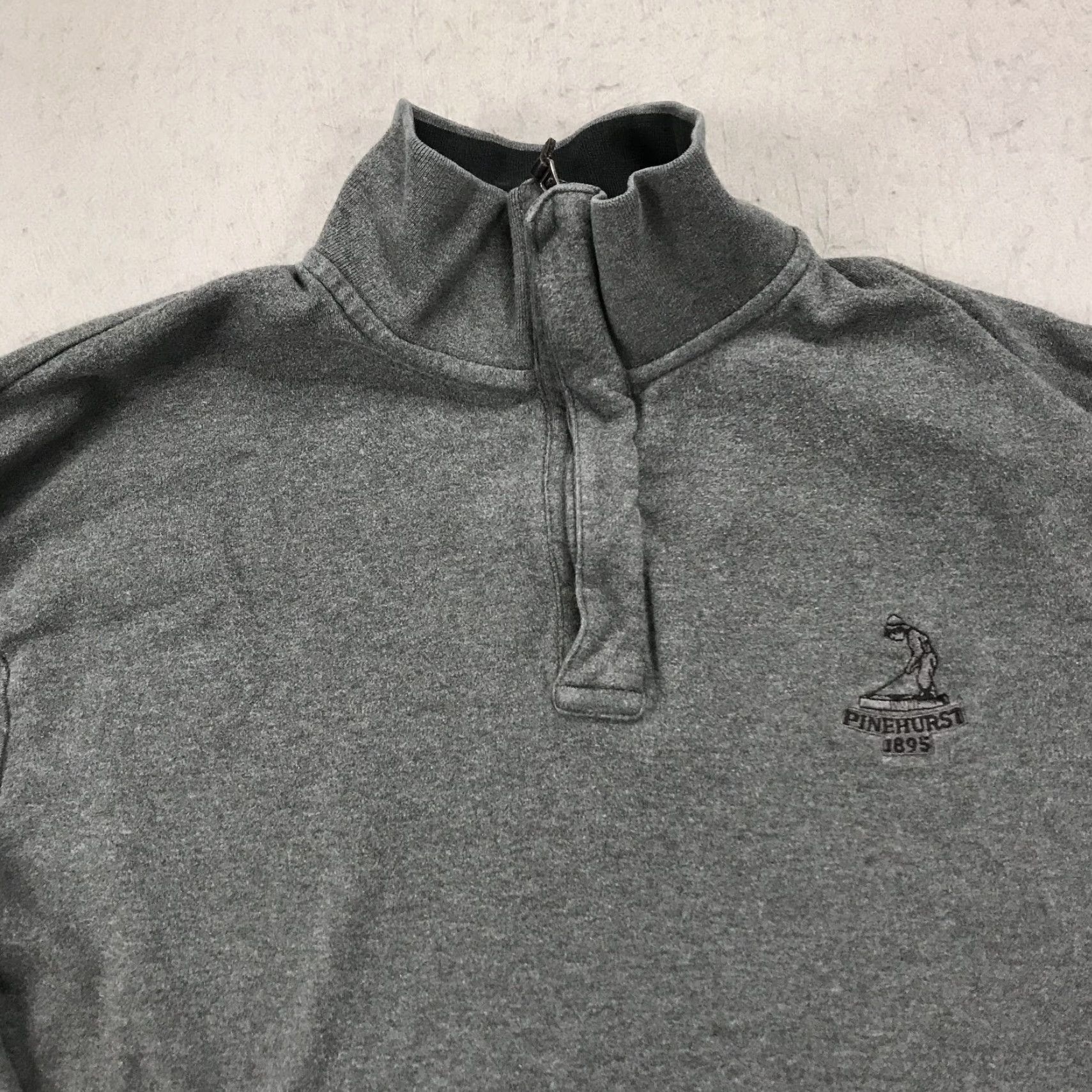 Polo Ralph Lauren Polo Ralph Lauren Pinehurst Golf Sweater Mens Large Gray 1/4 Zip Logo Knit Mock Neck Pullover Country of Origin China Size US L / EU 52-54 / 3 - 2 Thumbnail