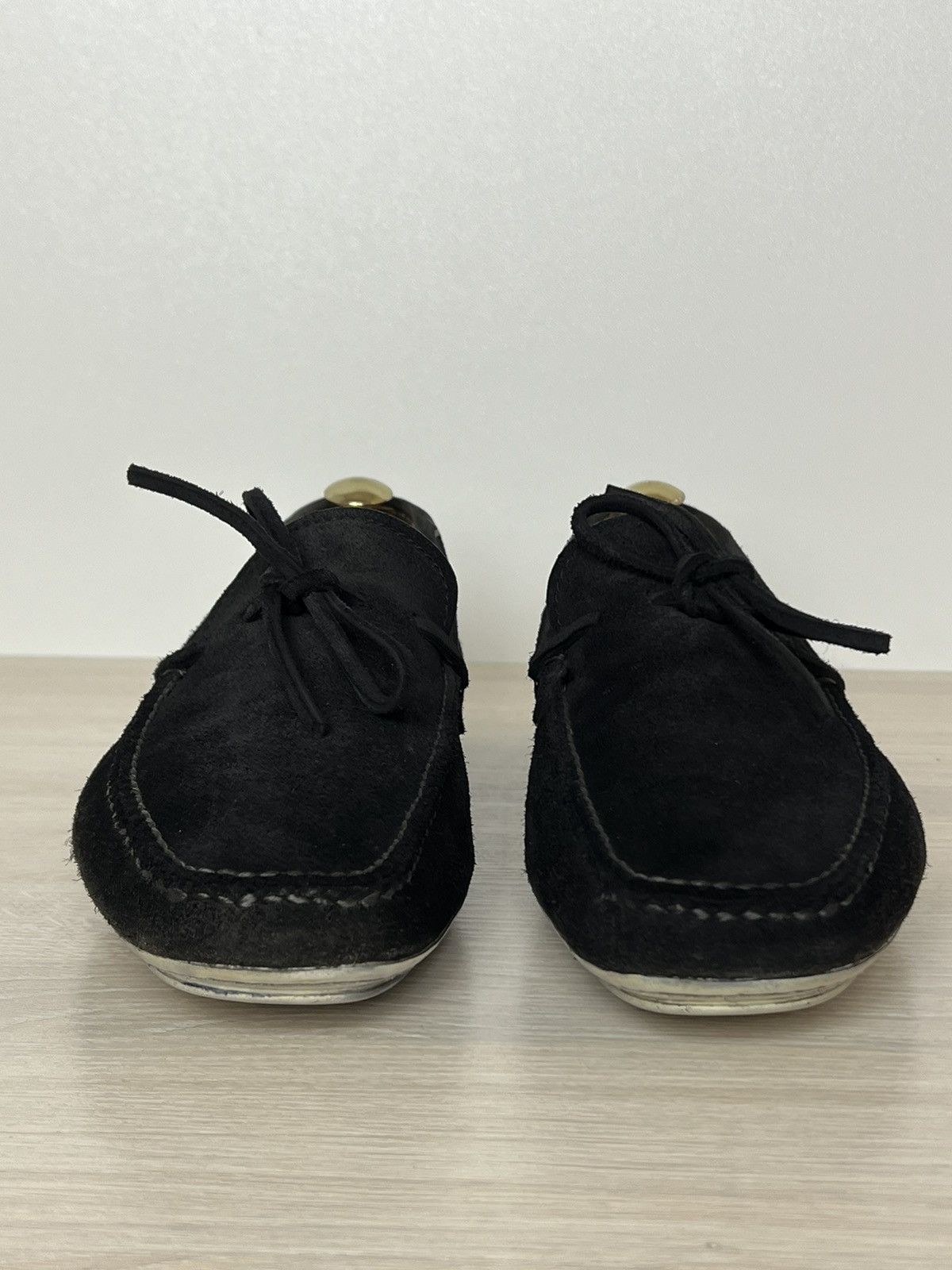 Prada Prada Black Suede Driving Loafers with Laces – Size 9,5 Size US 9.5 / EU 42-43 - 4 Thumbnail