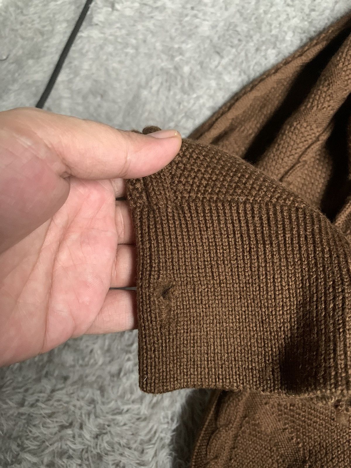 Burberry Vintage 90s Rare Colour Burberrys Cable knit Sweater Size US L / EU 52-54 / 3 - 6 Thumbnail