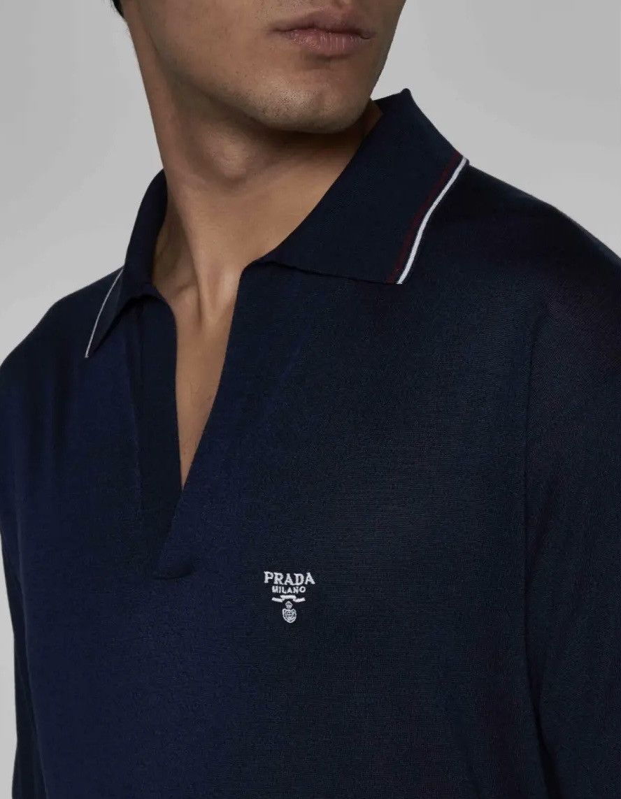 Prada 🔥$2.4K VALUE🔥Cashmere Knit Polo Shirt Size US M / EU 48-50 / 2 - 3 Thumbnail