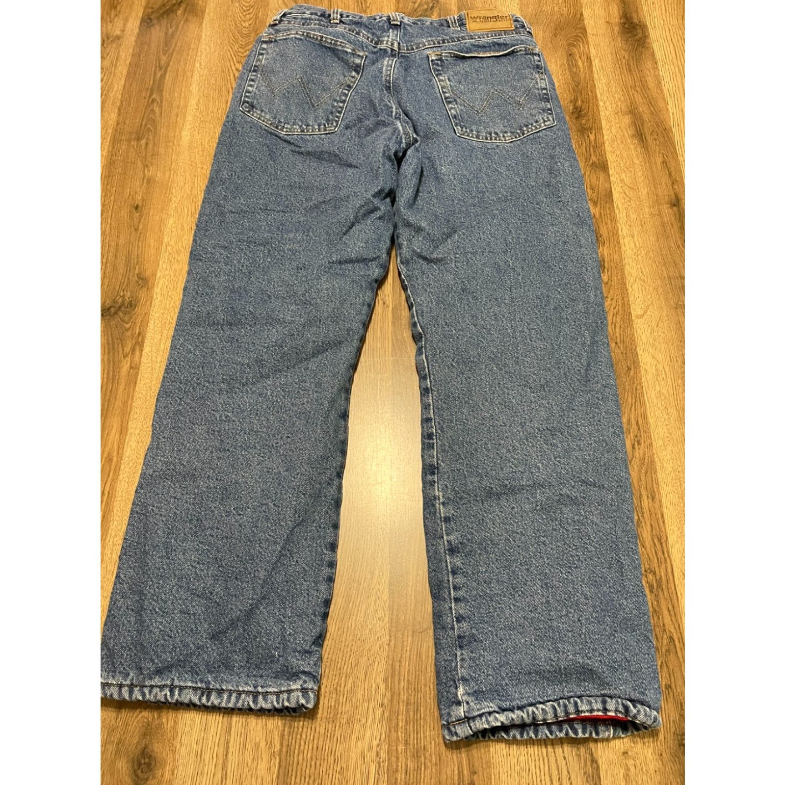 Wrangler Wrangler Jeans Men's 34x30 Blue Denim Straight Pockets Regular Waist 30in Front Size US 34 / EU 50 - 2 Thumbnail