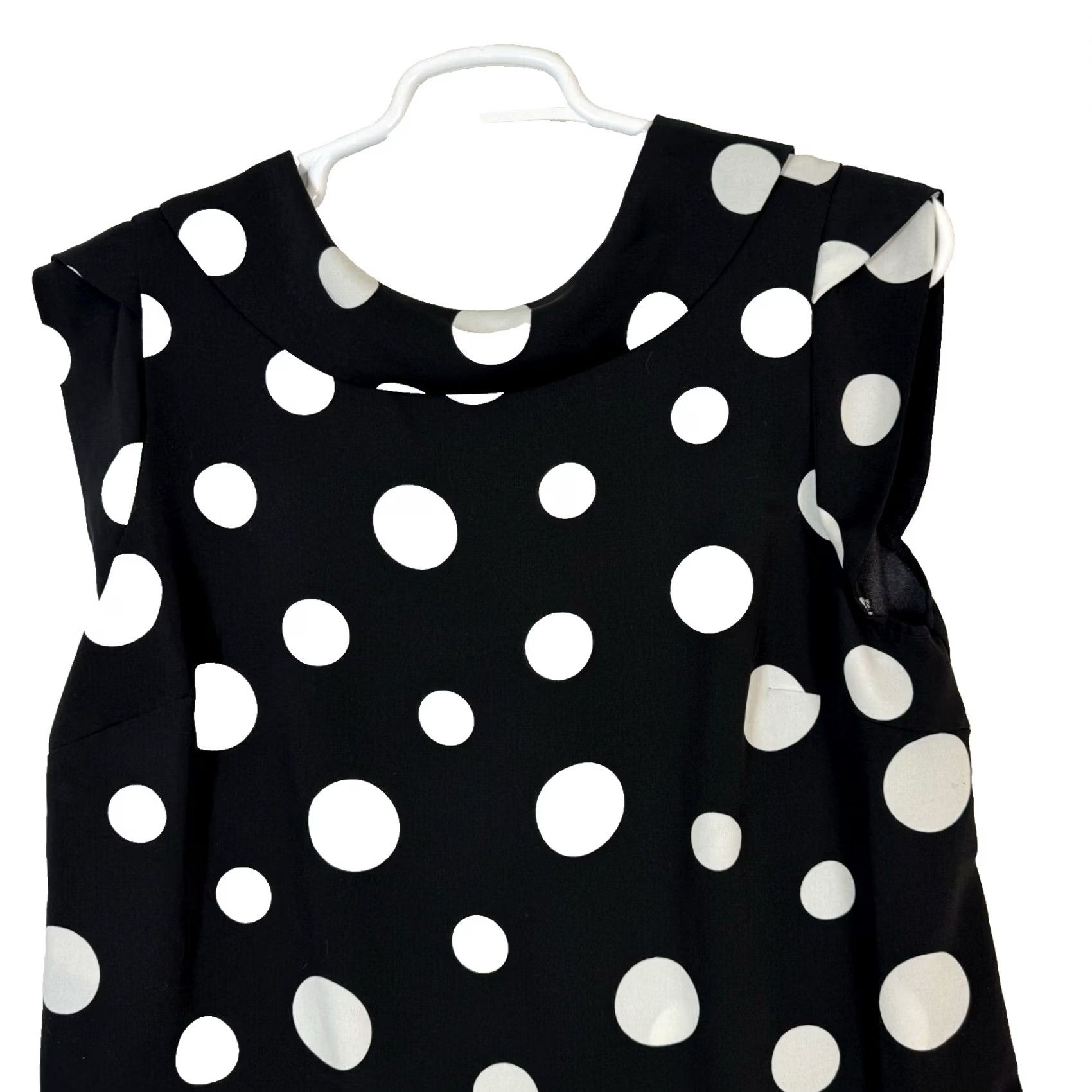 Vintage VINTAGE Blouse Top Women 36 Chest Black White Polka Dot Cap Sleeve Collared W311 Size XS / US 0-2 / IT 36-38 - 4 Thumbnail