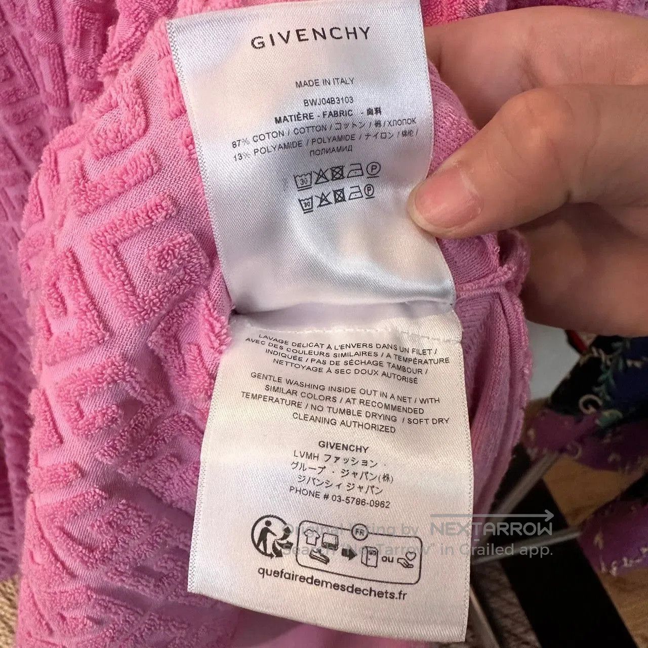 Givenchy Givenchy Pink Towel Print Cape Top. Size M / US 6-8 / IT 42-44 - 5 Thumbnail