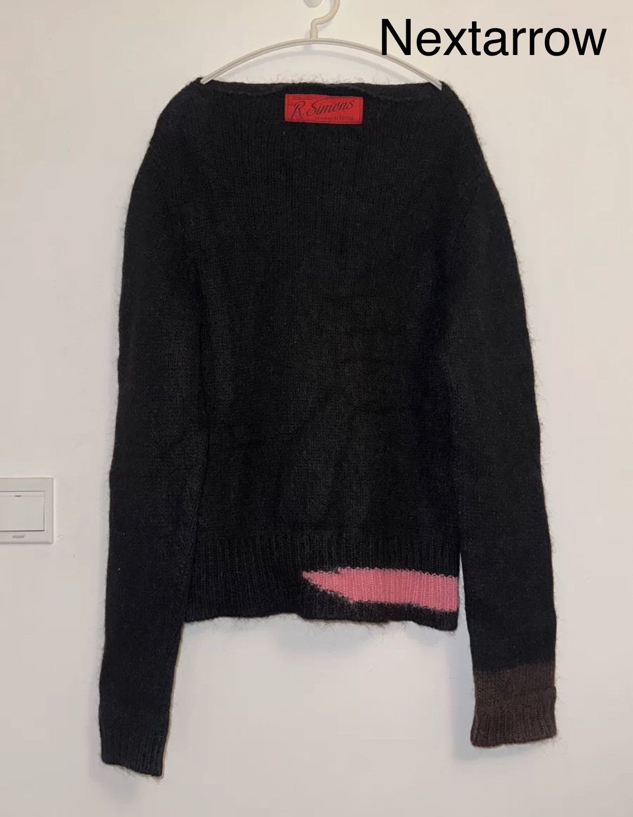Raf Simons Raf Simons 2021AW flat spliced collar logo wool sweater Size US M / EU 48-50 / 2 - 1 Thumbnail