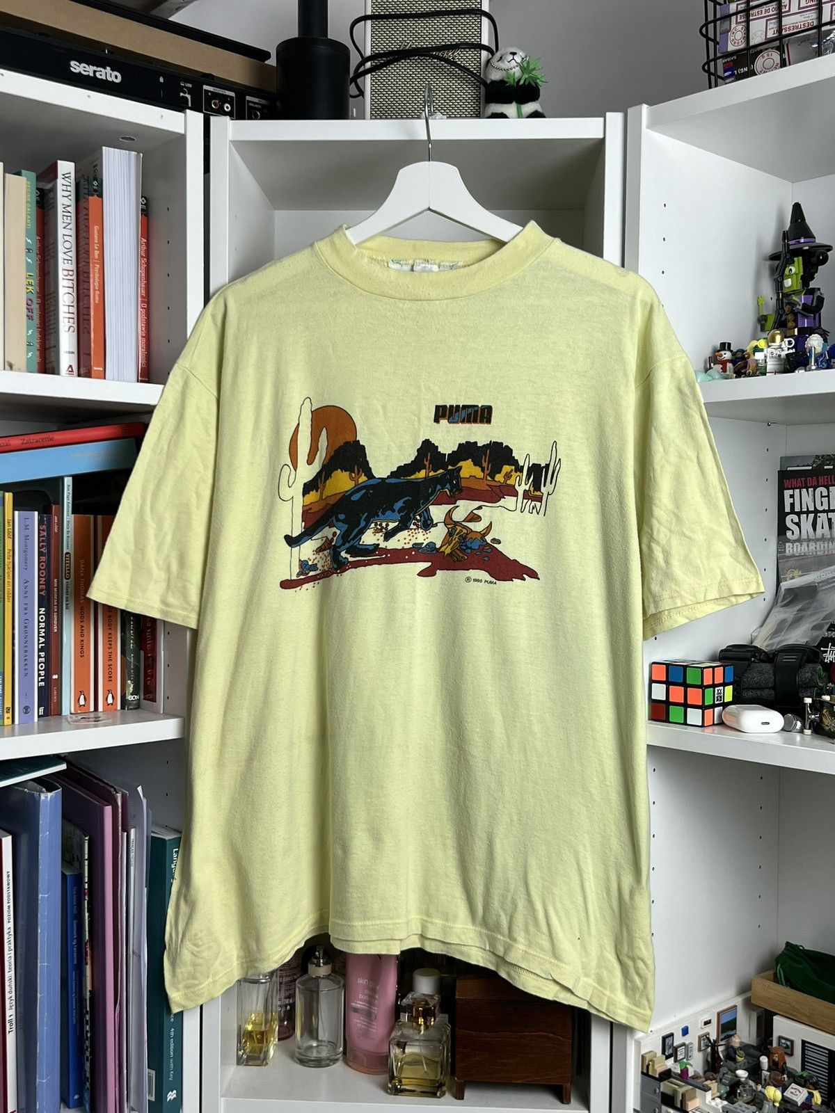 Puma × Vintage Vintage 80s 1985 Puma printed t-shirt XL retro boxy baggy 90s Size US XL / EU 56 / 4 - 1 Thumbnail