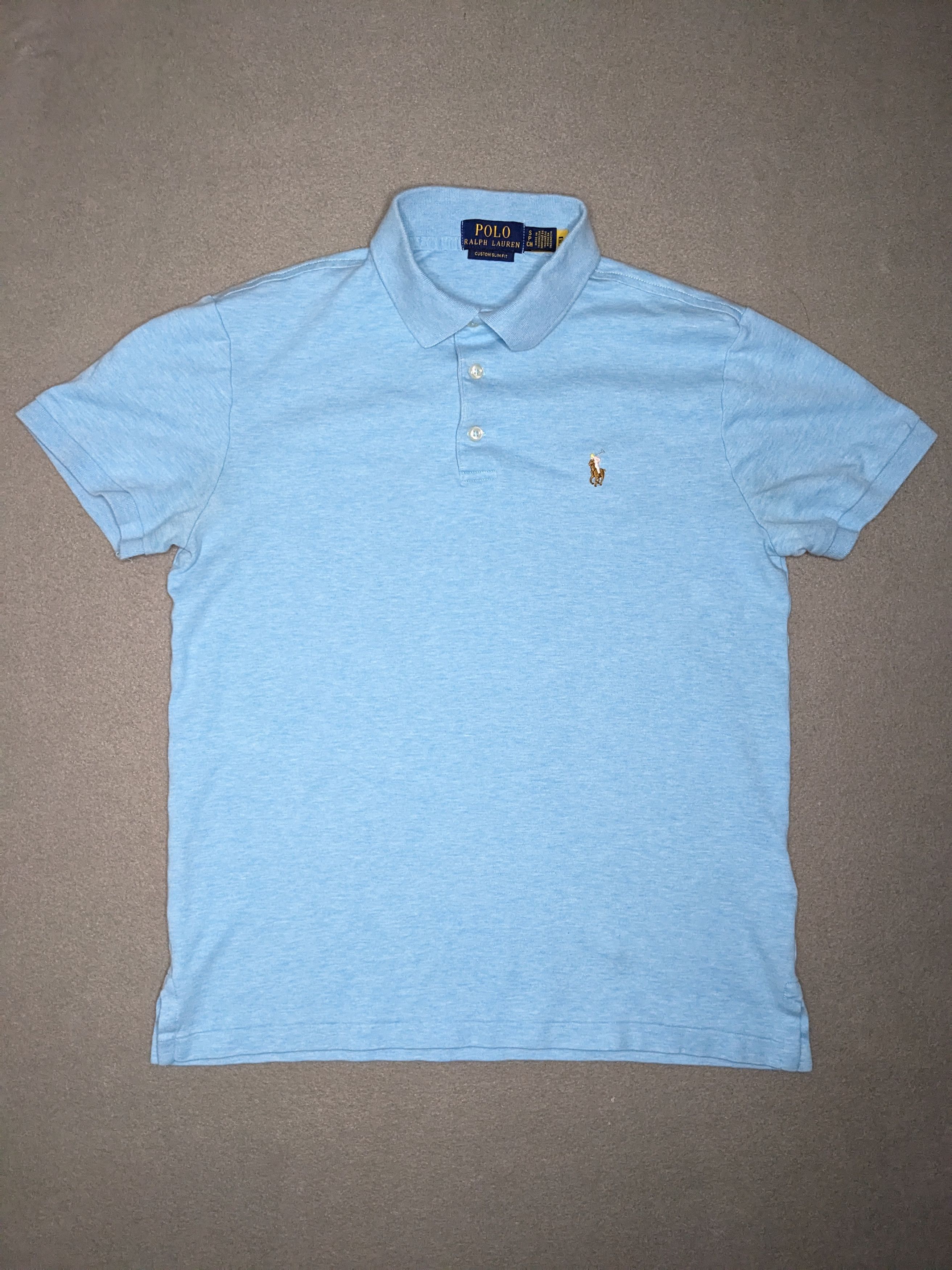 Polo Ralph Lauren Shirt Custom Slim Fit Flesh Pony Sz Small