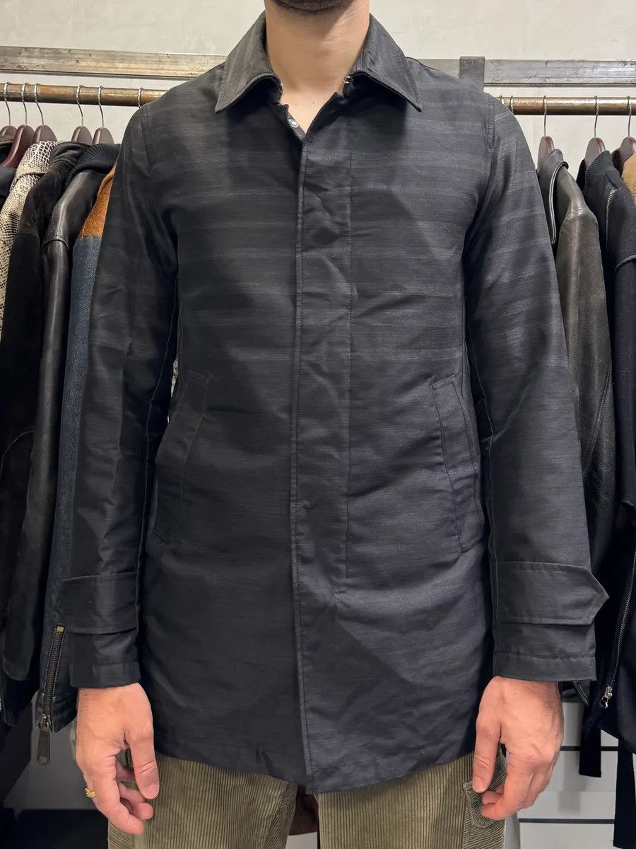 Emporio Armani AW2015 Emporio Armani Black Long Obscure Coach Jacket Size US M / EU 48-50 / 2 - 2 Thumbnail