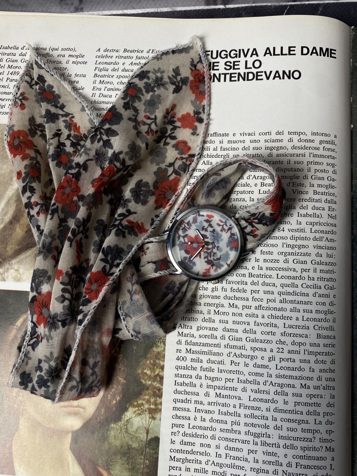 Hysteric Glamour Rare Retro Floral Ribbon Scarf Quartz Watch Avant Garde Art Size ONE SIZE - 1 Thumbnail