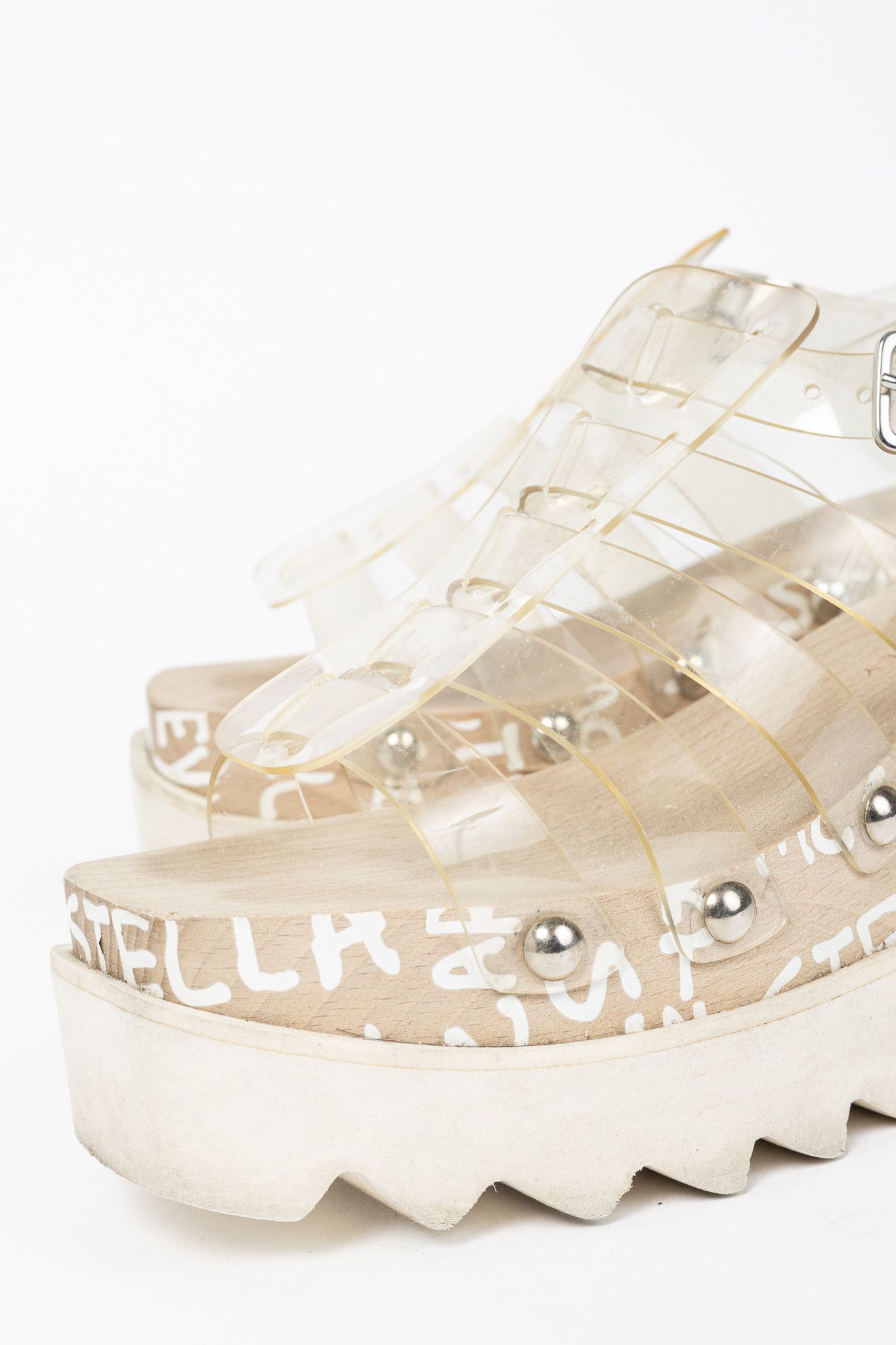 Stella McCartney Stella McCartney Elyse PVC Platform Wedge Fisherman Sandals Size US 5.5 / IT 35.5 - 7 Thumbnail
