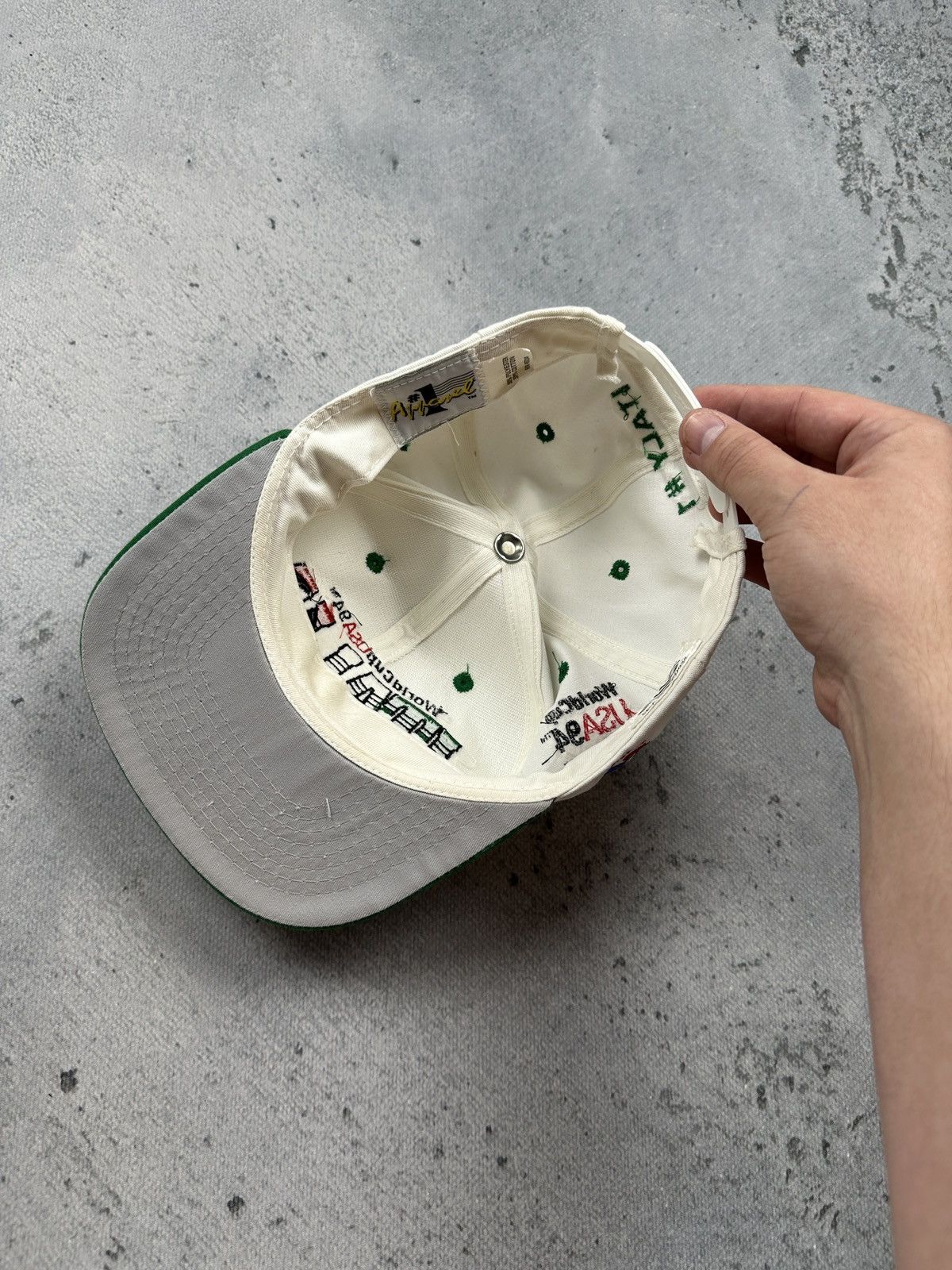 Vintage Vintage 1994 World Cup USA Italy #1 Snapback Hat Green White Size ONE SIZE - 10 Thumbnail