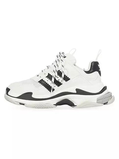 Adidas × Balenciaga o1mt1gz0924 Triple S Sneaker in Black/White Size US 7 / EU 40 - 3 Thumbnail
