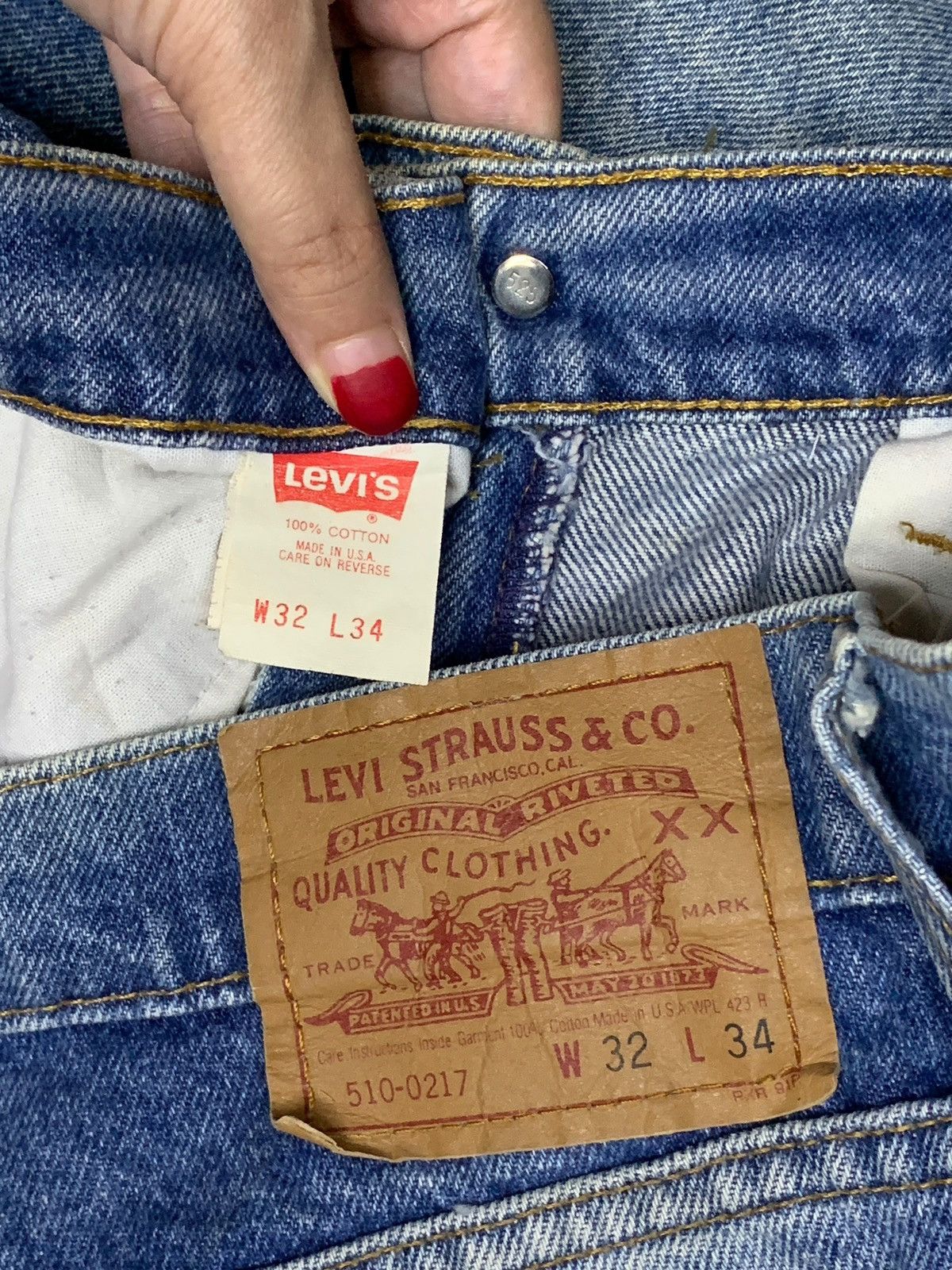 Levi's Vintage 90s Levis 510 USA Blue Mud Wash Style Jeans Size US 30 / EU 46 - 10 Thumbnail