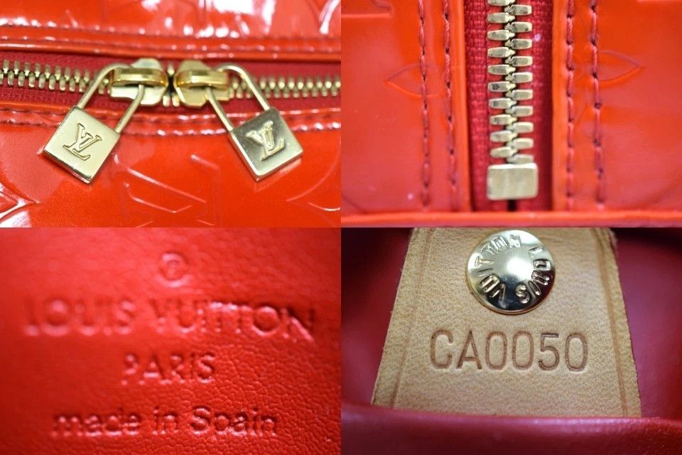 Louis Vuitton Louis Vuitton Sutton Hand Bag Vernis Leather Red M91080 Size ONE SIZE - 7 Thumbnail