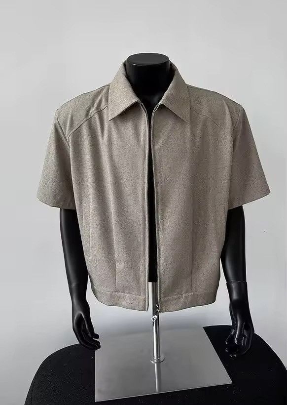 Other Casual Loose Short Sleeve Basic Beige T Shirt Size US XL / EU 56 / 4 - 2 Thumbnail