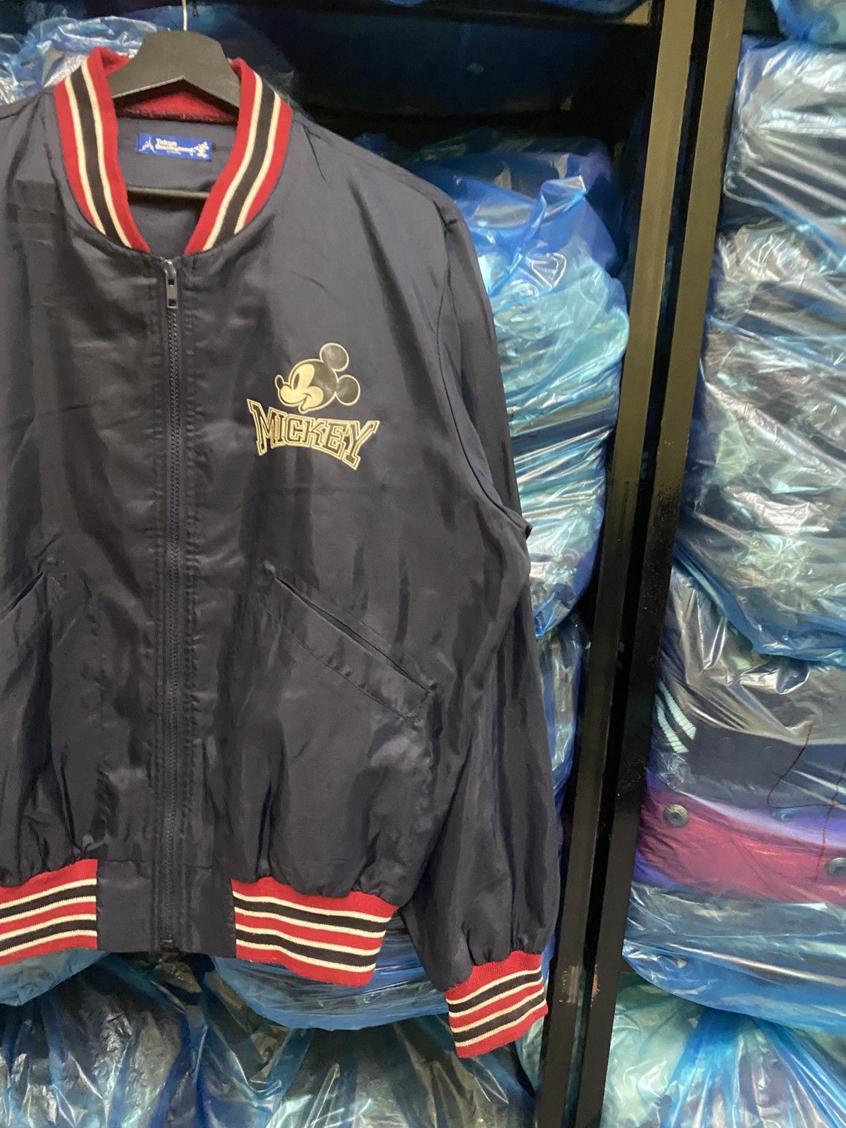 Disney × Mickey Mouse Vintage Tokyo Disneyland Mickey Mouse Bomber Jacket Navy Red Size US M / EU 48-50 / 2 - 5 Thumbnail