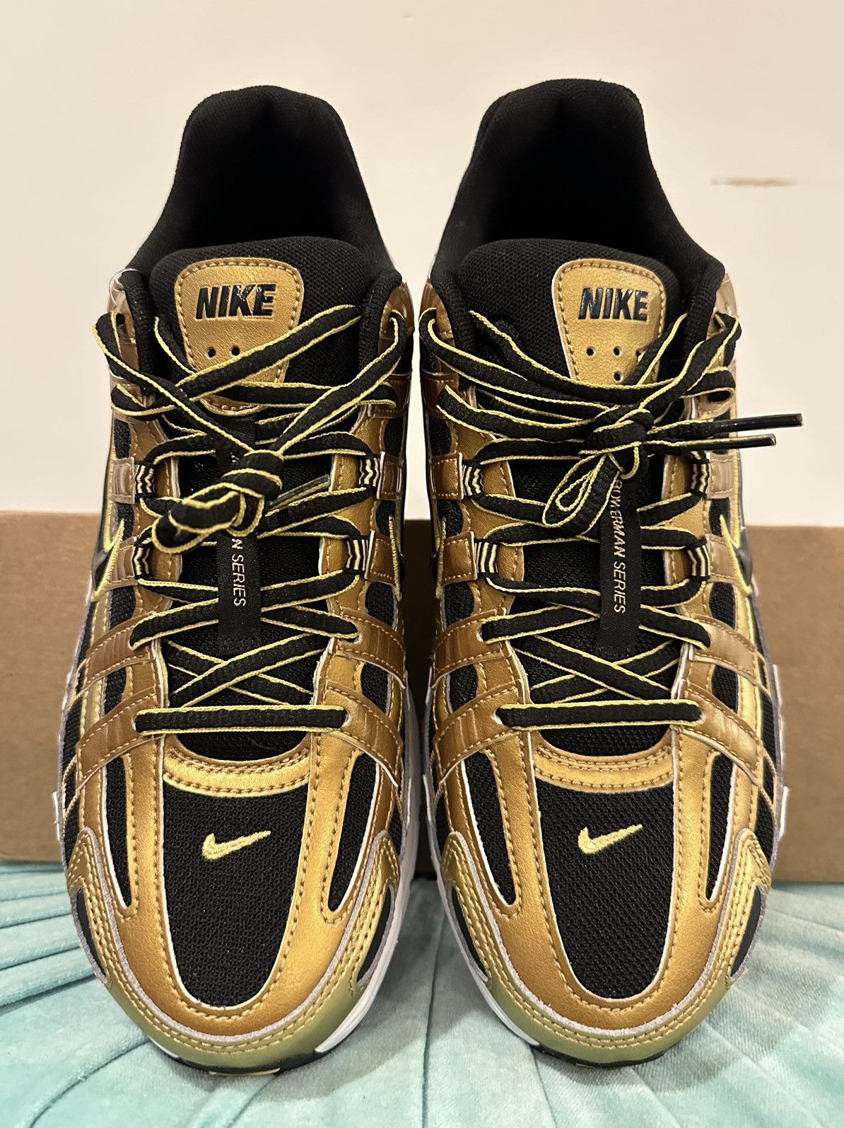 Nike Nike P-6000 Metallic Gold Infinite Gold White black Size US 9.5 / EU 42-43 - 3 Thumbnail